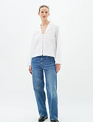 InWear - HelveIW Cropped Shirt - long-sleeved shirts - pure white - 3