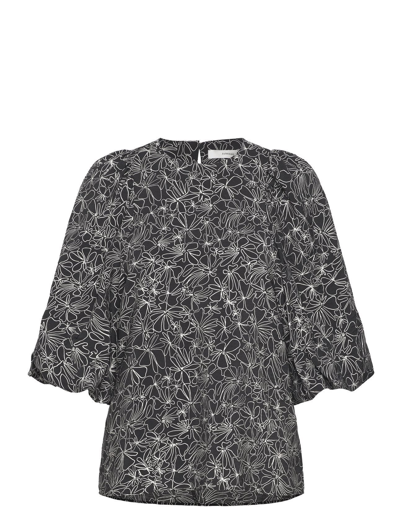 InWear - HarperIW Blouse - langærmede bluser - black cable flower - 1