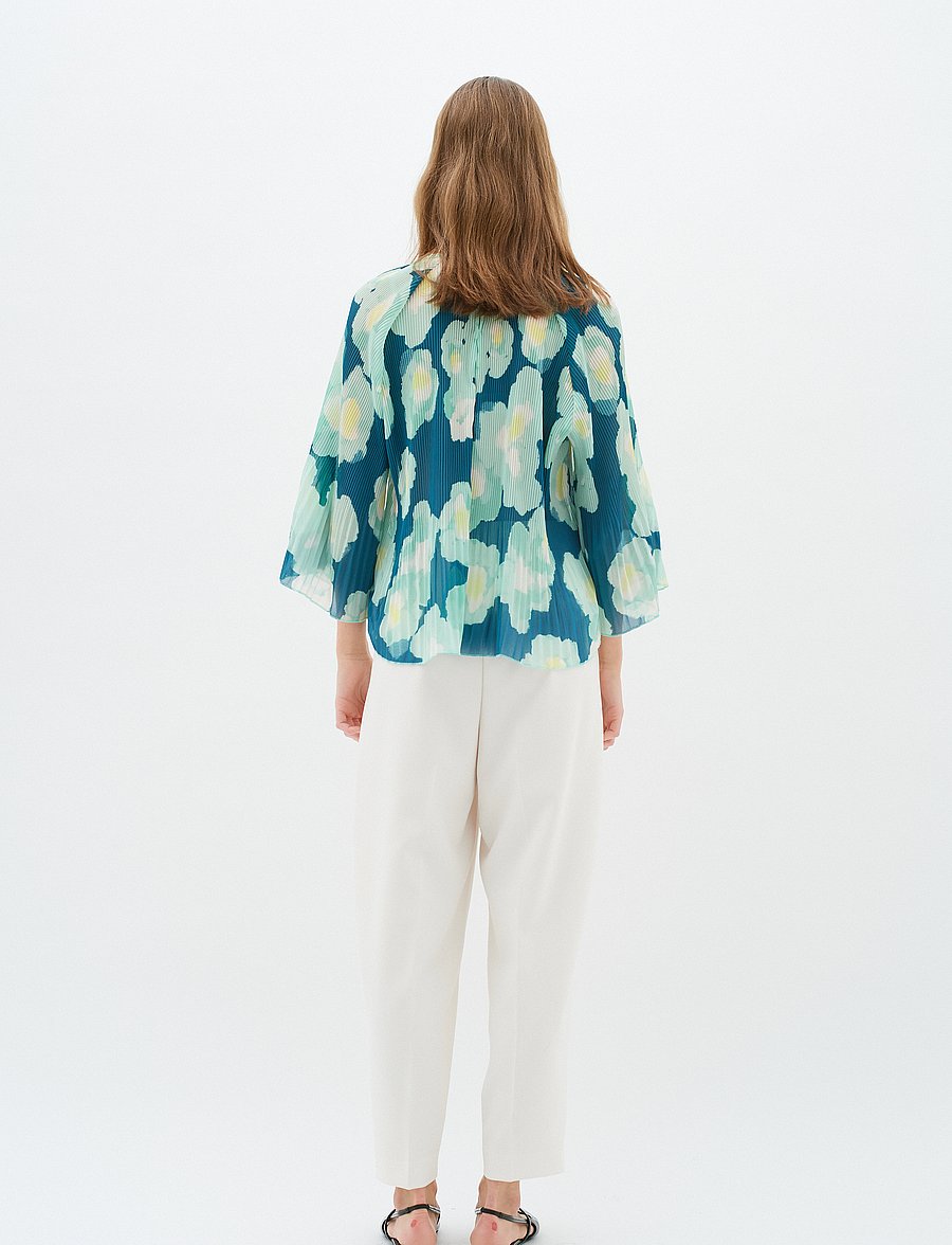 InWear - HendraIW Blouse - långärmade blusar - green poetic flower - 4