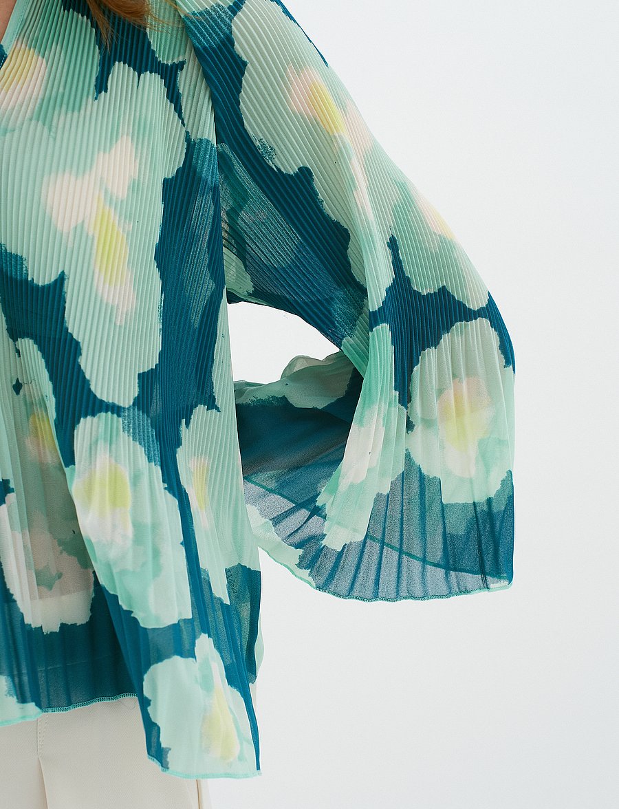 InWear - HendraIW Blouse - långärmade blusar - green poetic flower - 5