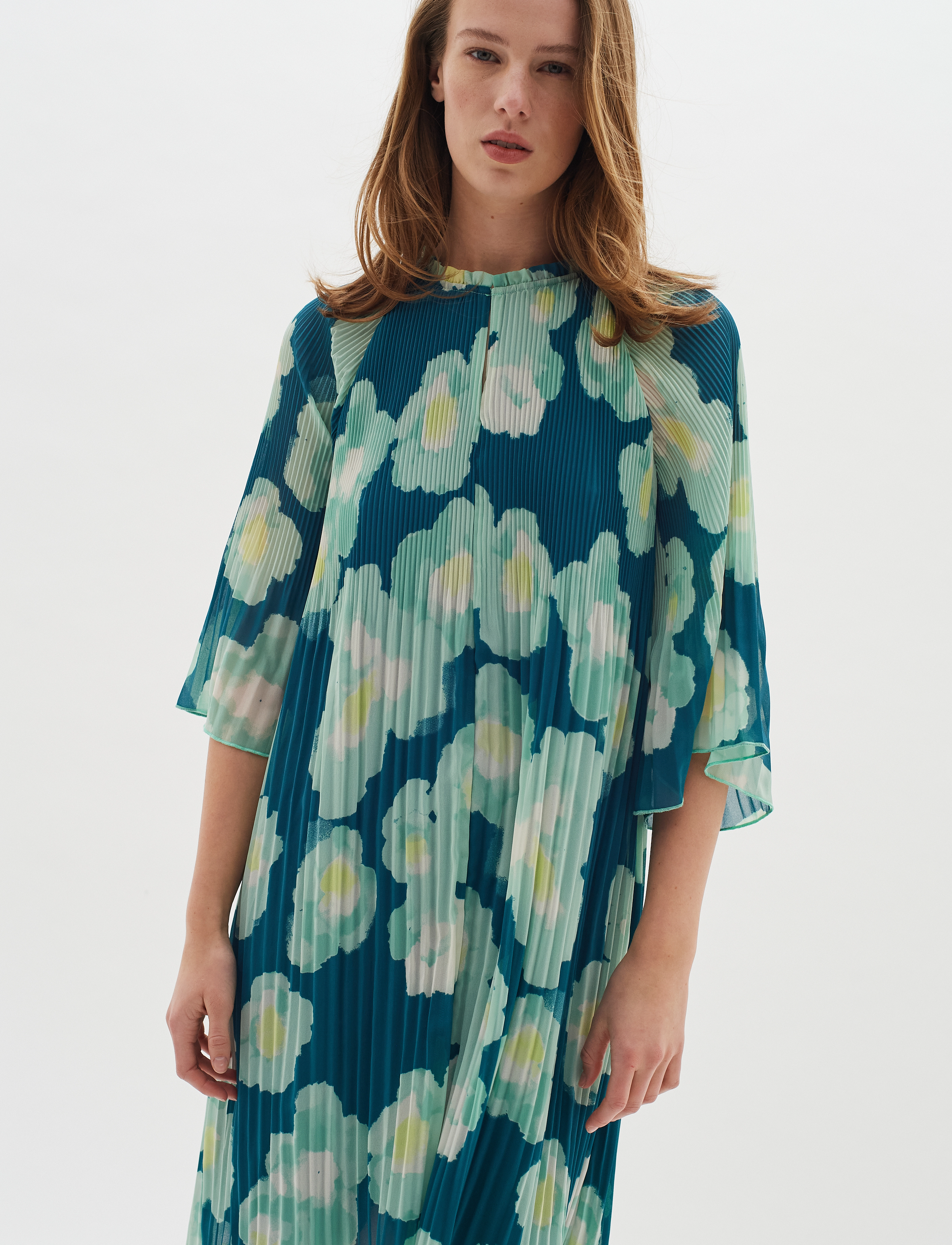 InWear HendraIW Dress - Tøj - GREEN POETIC FLOWER / blue
