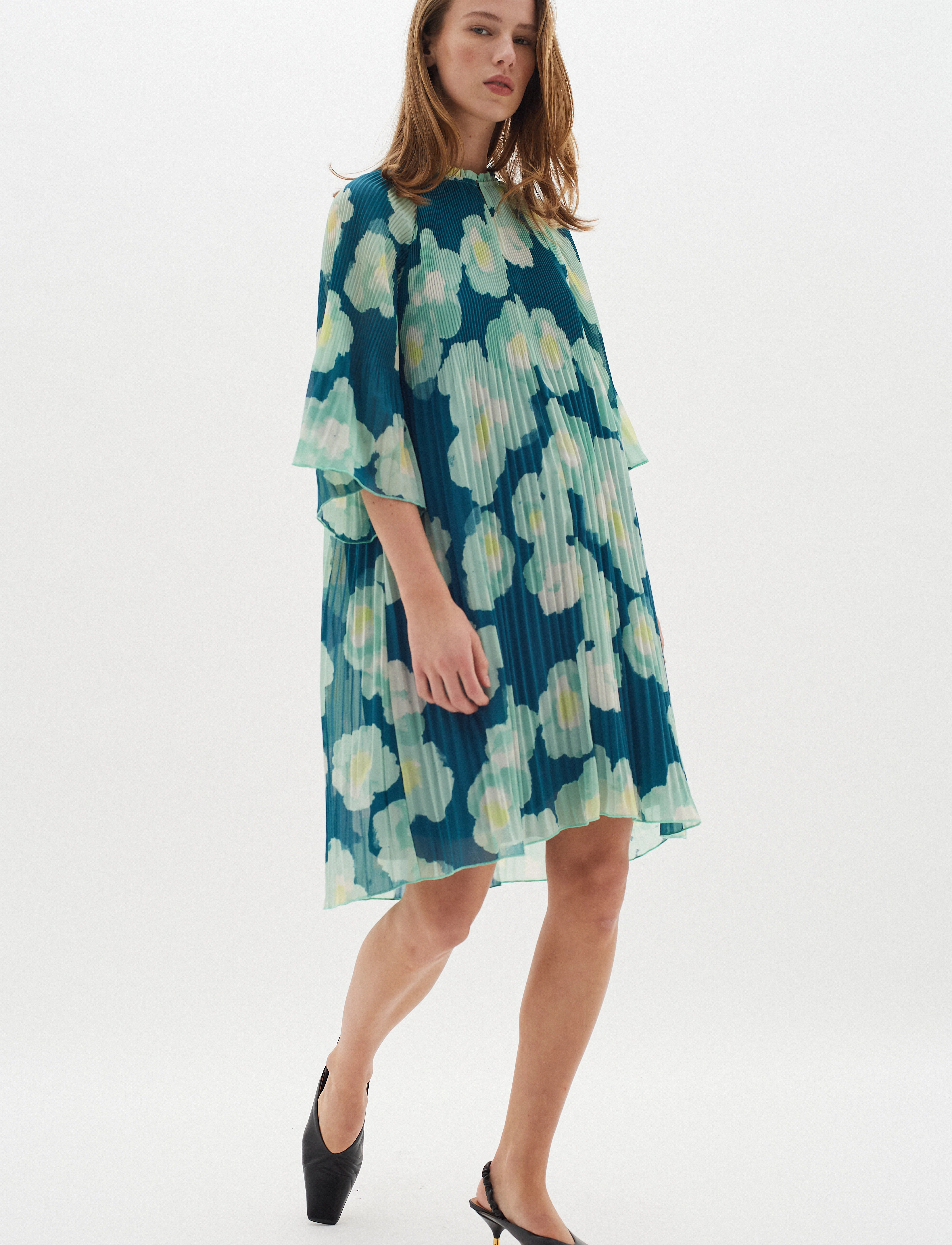 InWear - HendraIW Dress - midi kjoler - green poetic flower - 4