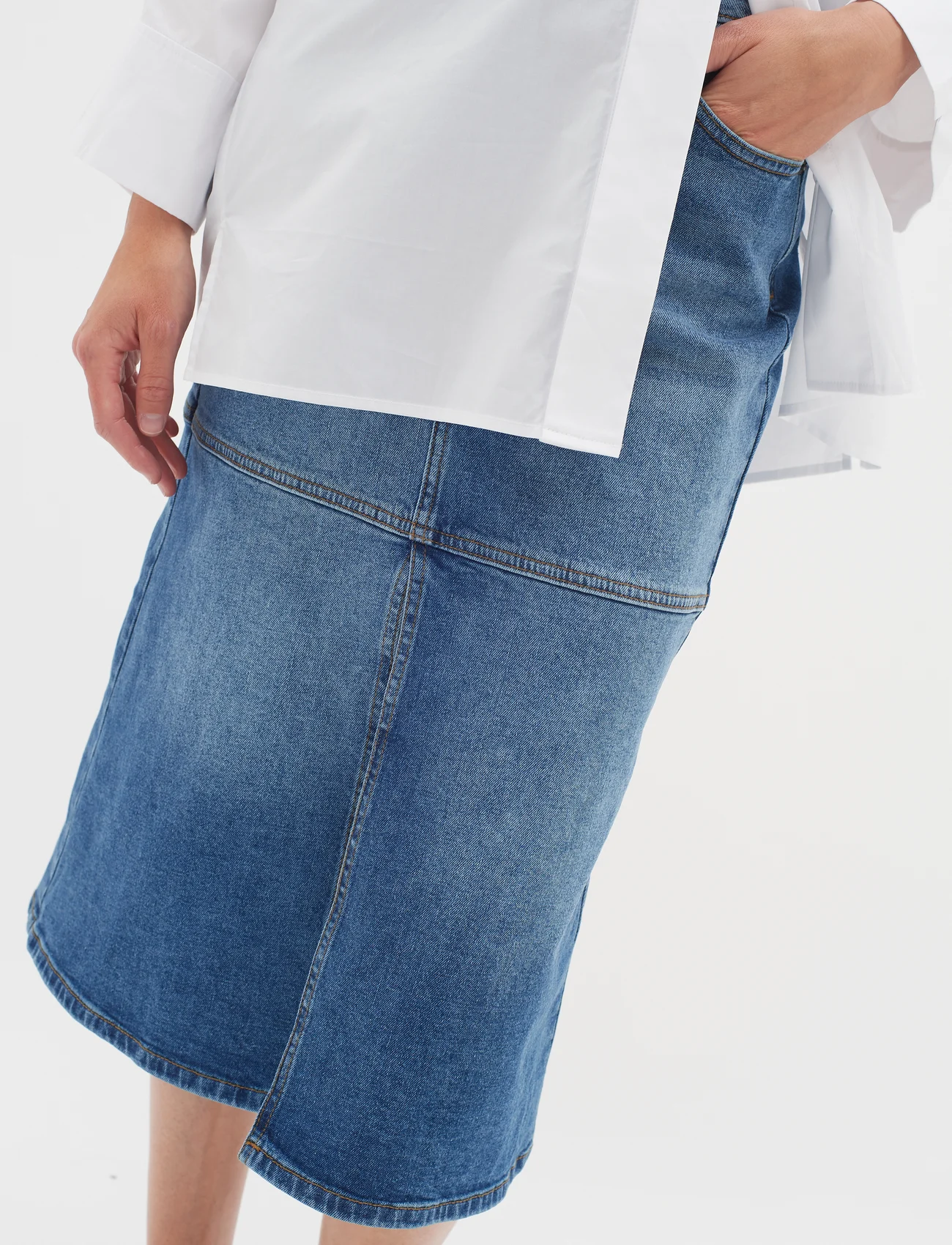 InWear - PheifferIW Skirt - jeanskjolar - medium blue - 0