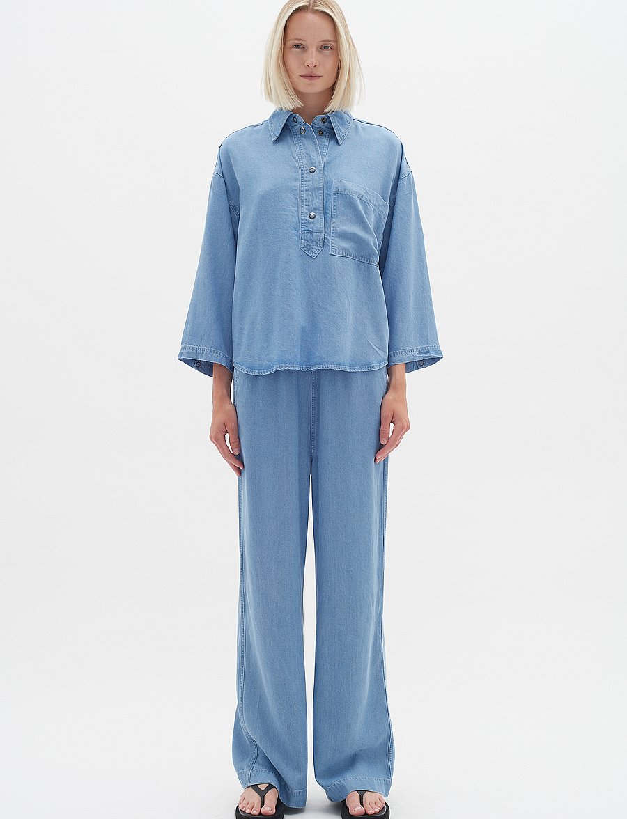 InWear - PhilipaIW Pant - vida byxor - light blue denim - 3
