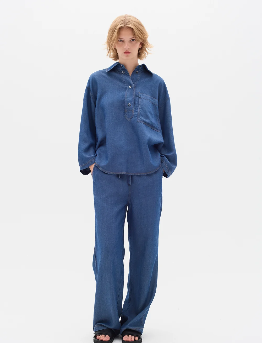 InWear - PhilipaIW Pant - vida byxor - medium blue - 3