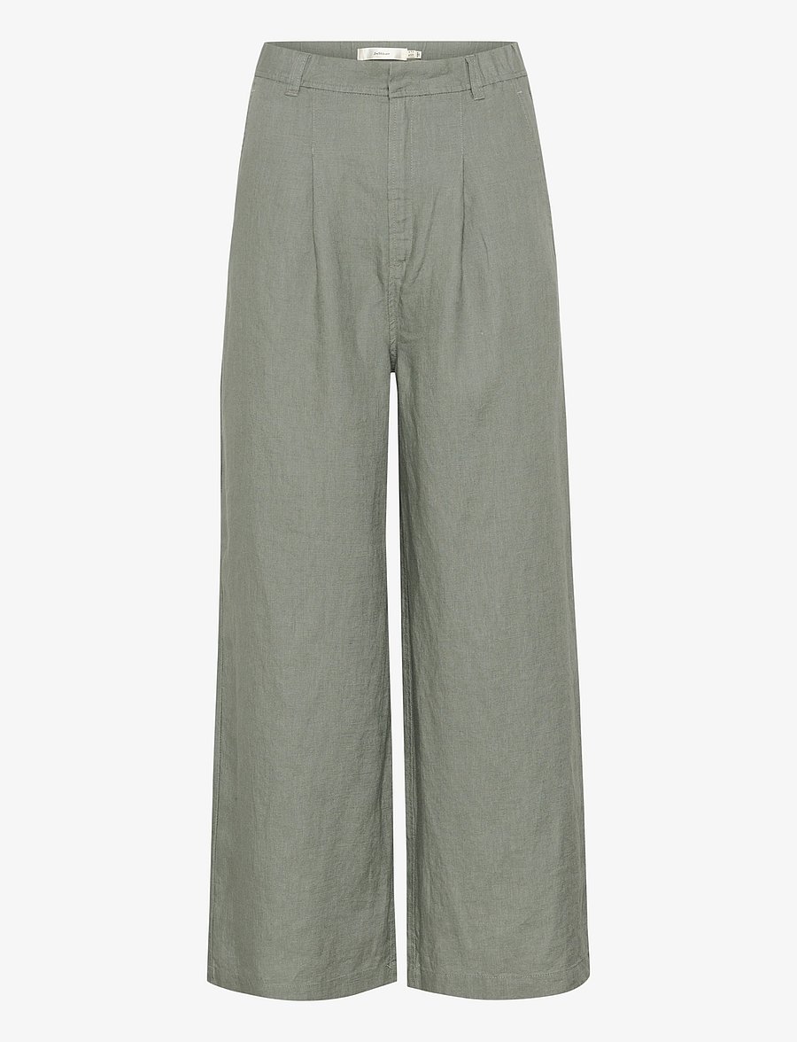 InWear - PegIW Pants - hørbukser - agave green - 1