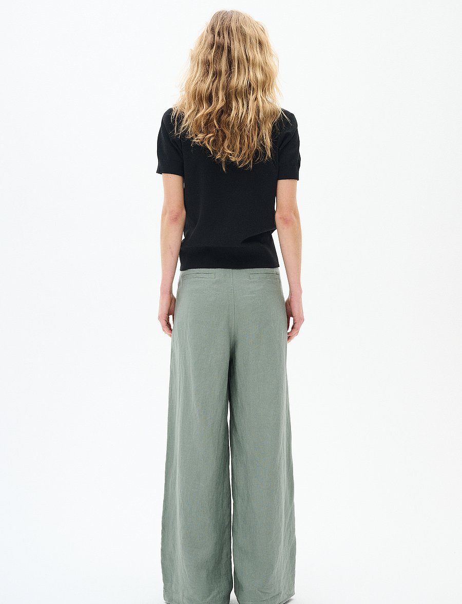 InWear - PegIW Pants - hørbukser - agave green - 4