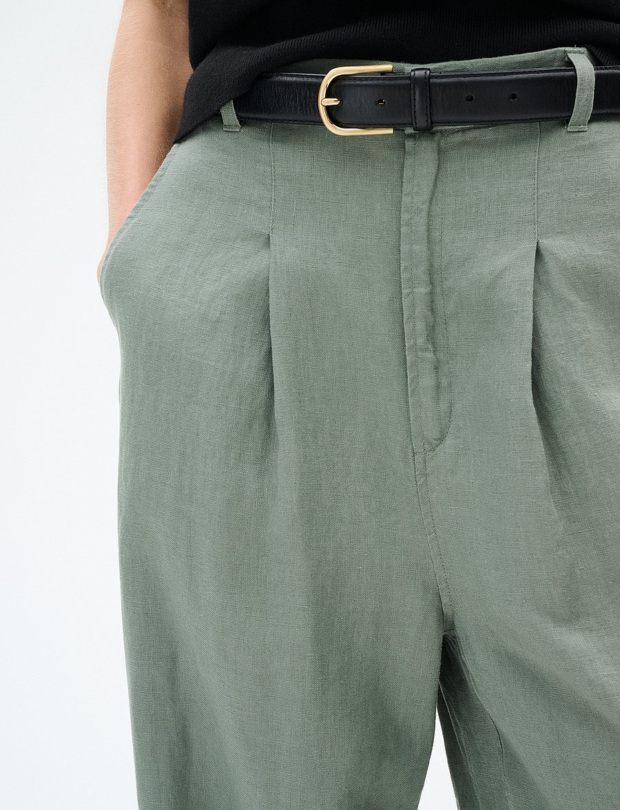 InWear - PegIW Pants - hørbukser - agave green - 5