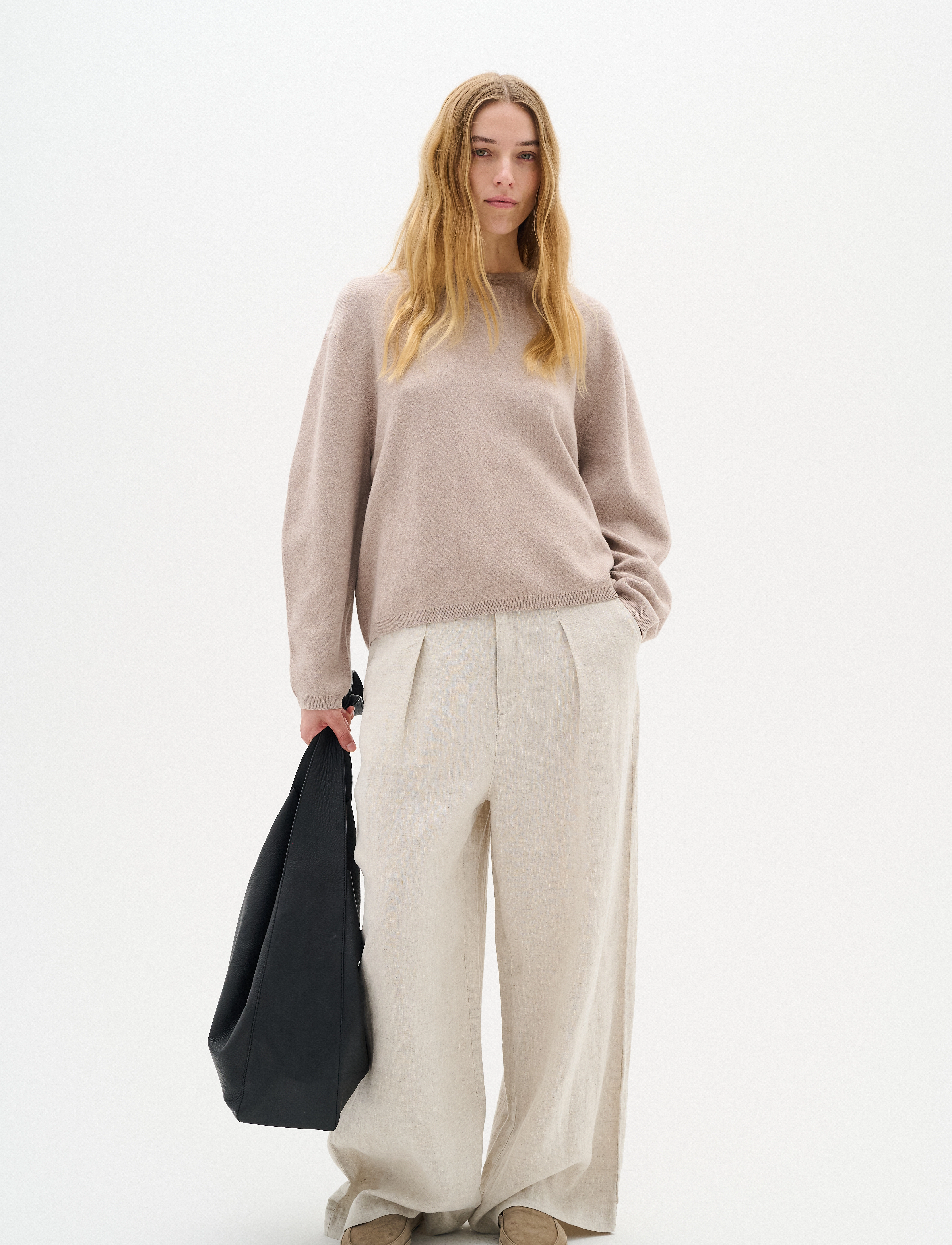InWear PegIW Pants - Tøj - HAZE MELANGE / beige