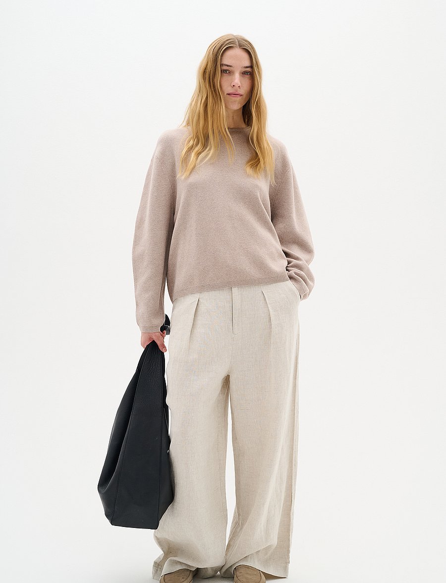 InWear - PegIW Pants - leinenhosen - haze melange - 0
