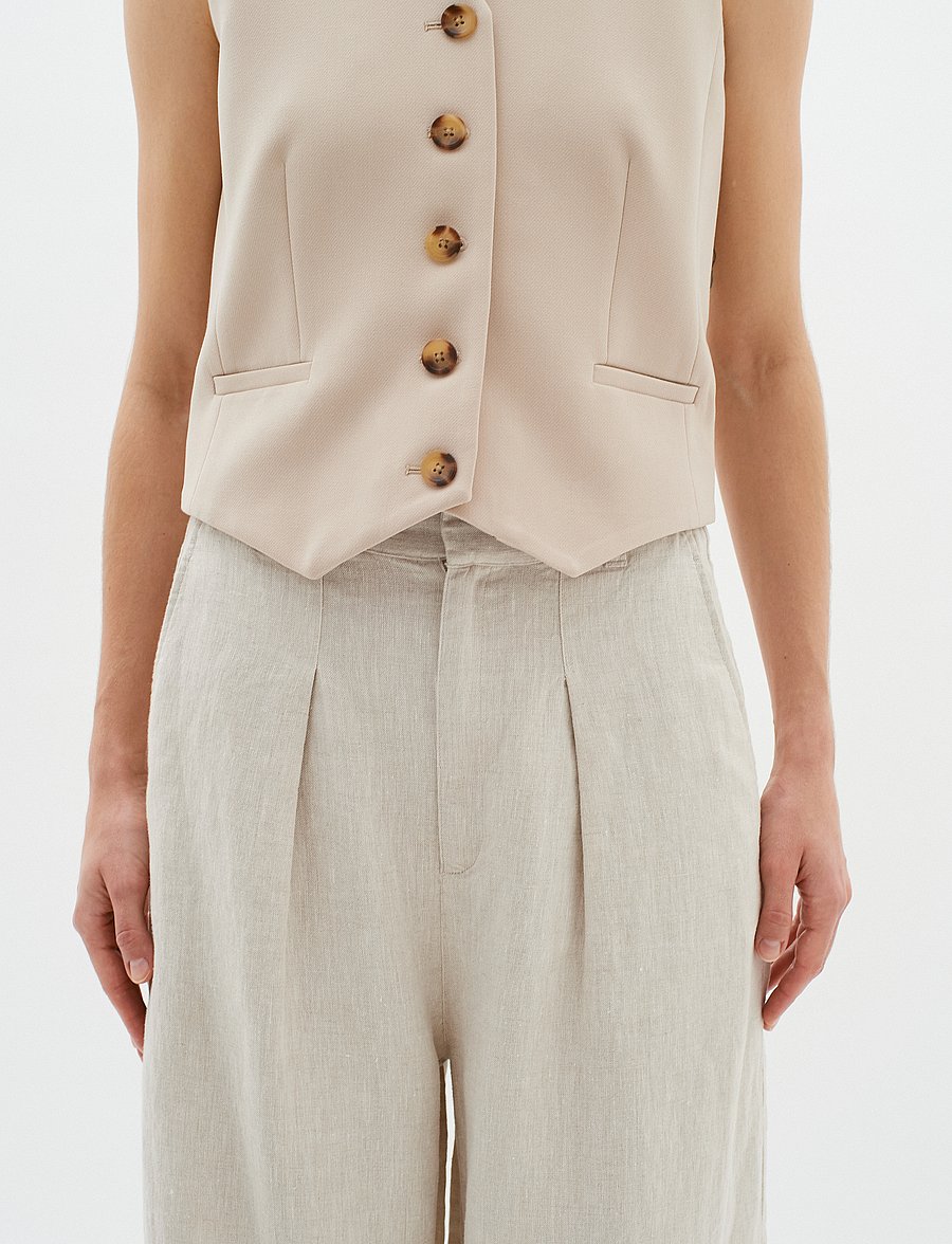 InWear - PegIW Pants - leinenhosen - haze melange - 4