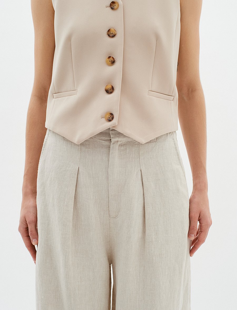 InWear - PegIW Pants - leinenhosen - haze melange - 5