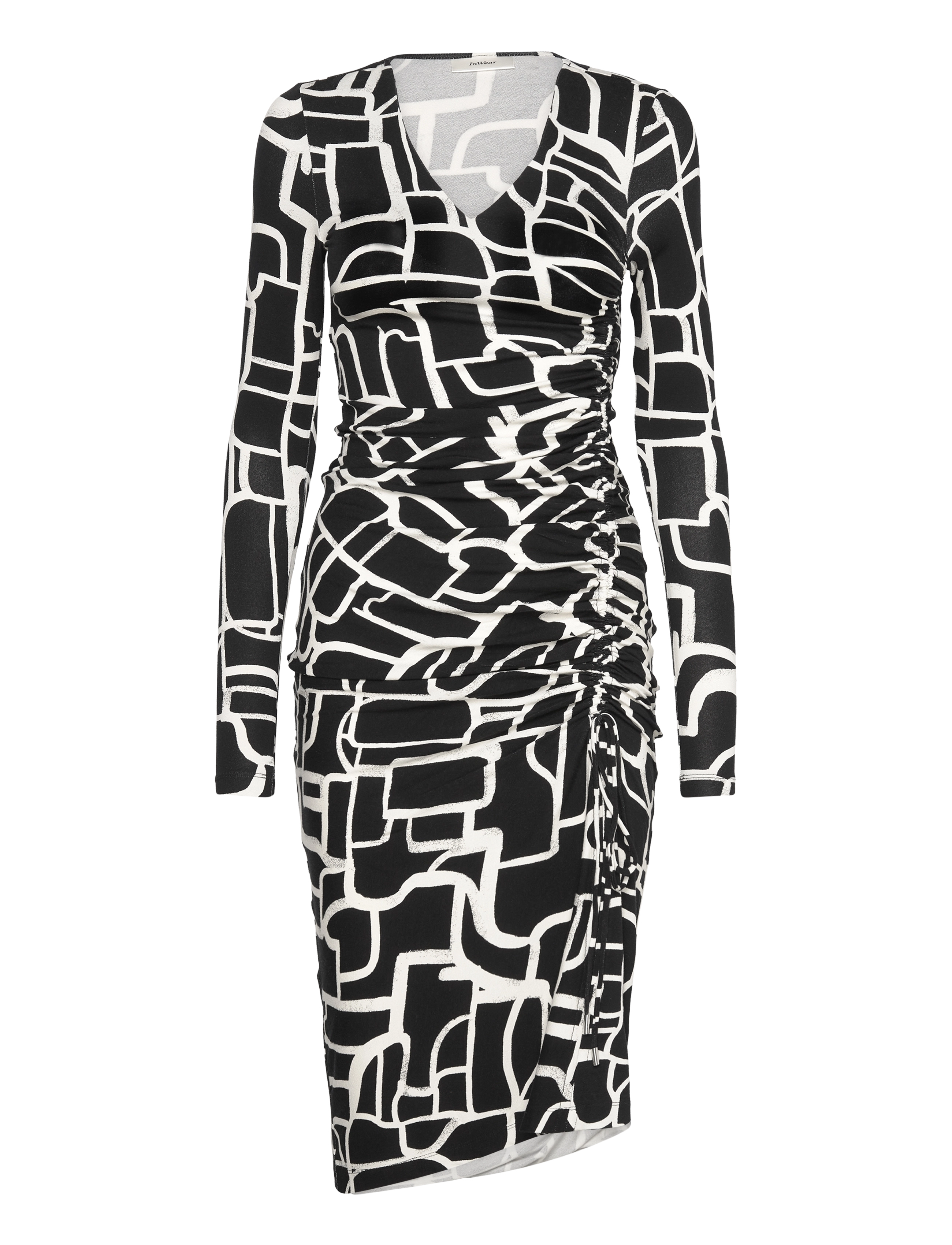 InWear - Phylicia IW Dress - midi kjoler - black collage - 1
