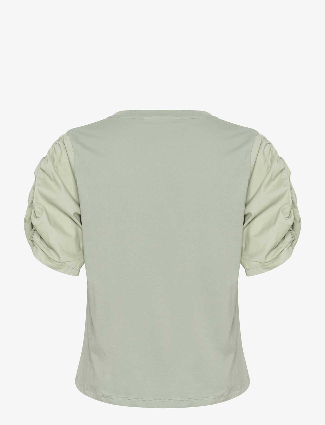 InWear - PayanaIW woven trim Tshirt - t-shirts - desert green - 1