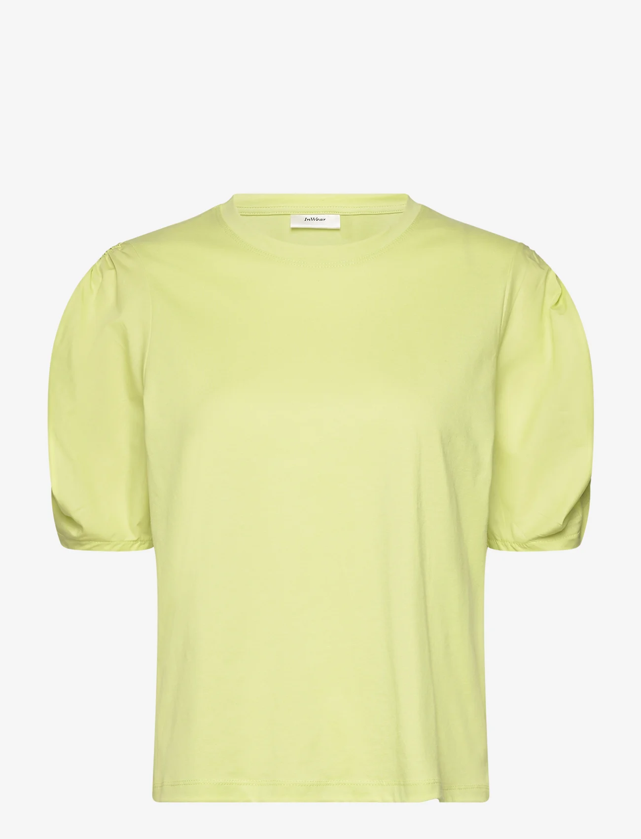 InWear - PayanaIW woven trim Tshirt - t-shirts - lime sorbet - 0