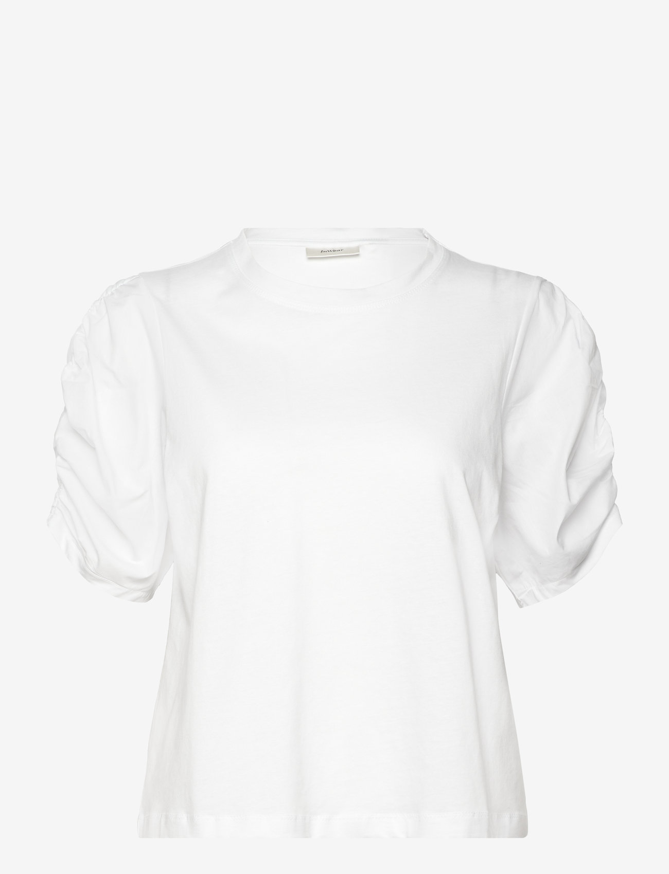 InWear - PayanaIW woven trim Tshirt - t-shirts - pure white - 1