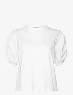 PayanaIW woven trim Tshirt - PURE WHITE