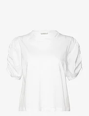 InWear - PayanaIW woven trim Tshirt - t-shirt & tops - pure white - 0