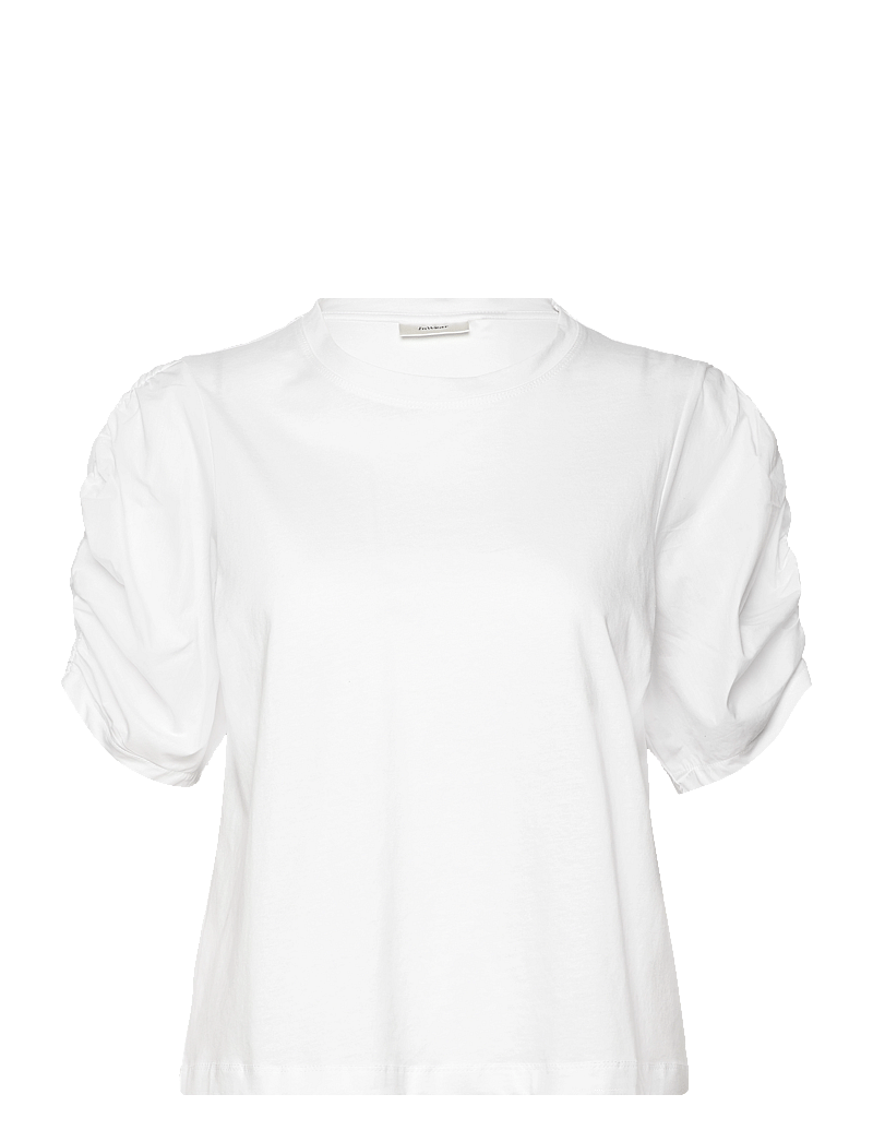 InWear - PayanaIW woven trim Tshirt - t-shirts - pure white - 1