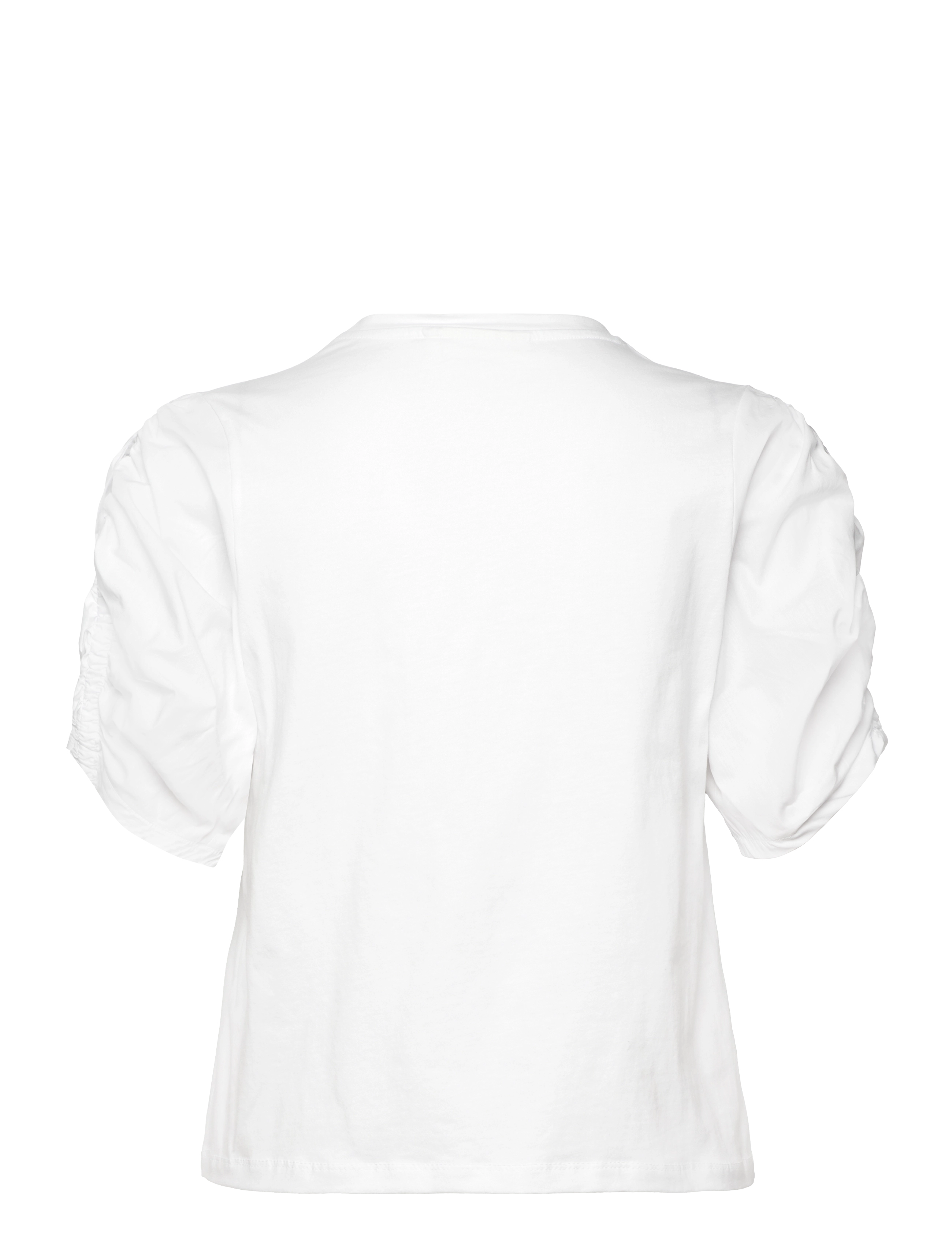 InWear - PayanaIW woven trim Tshirt - t-shirts - pure white - 2