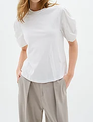 InWear - PayanaIW woven trim Tshirt - t-shirt & tops - pure white - 2
