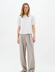 InWear - PayanaIW woven trim Tshirt - t-shirt & tops - pure white - 3