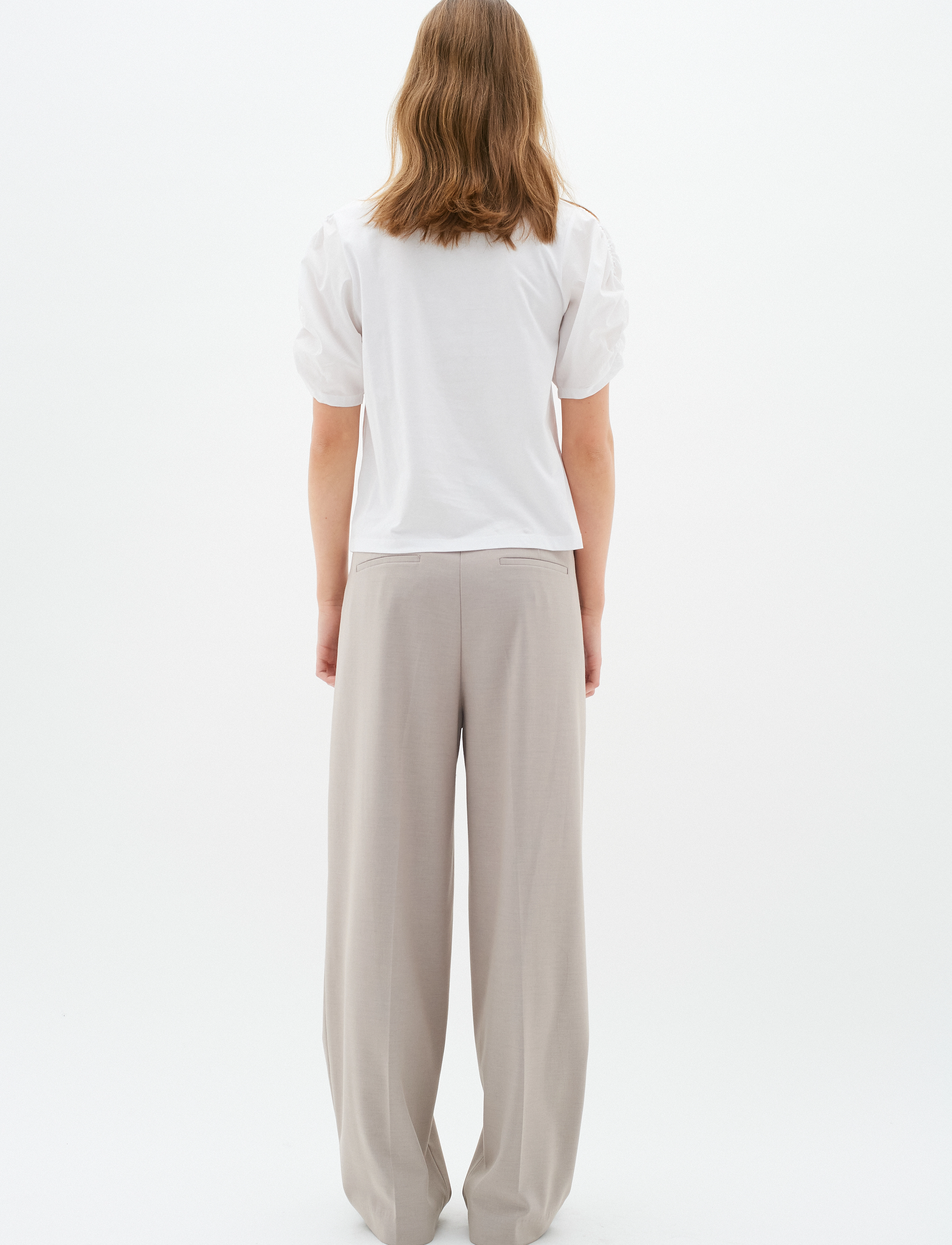 InWear - PayanaIW woven trim Tshirt - t-shirts - pure white - 4