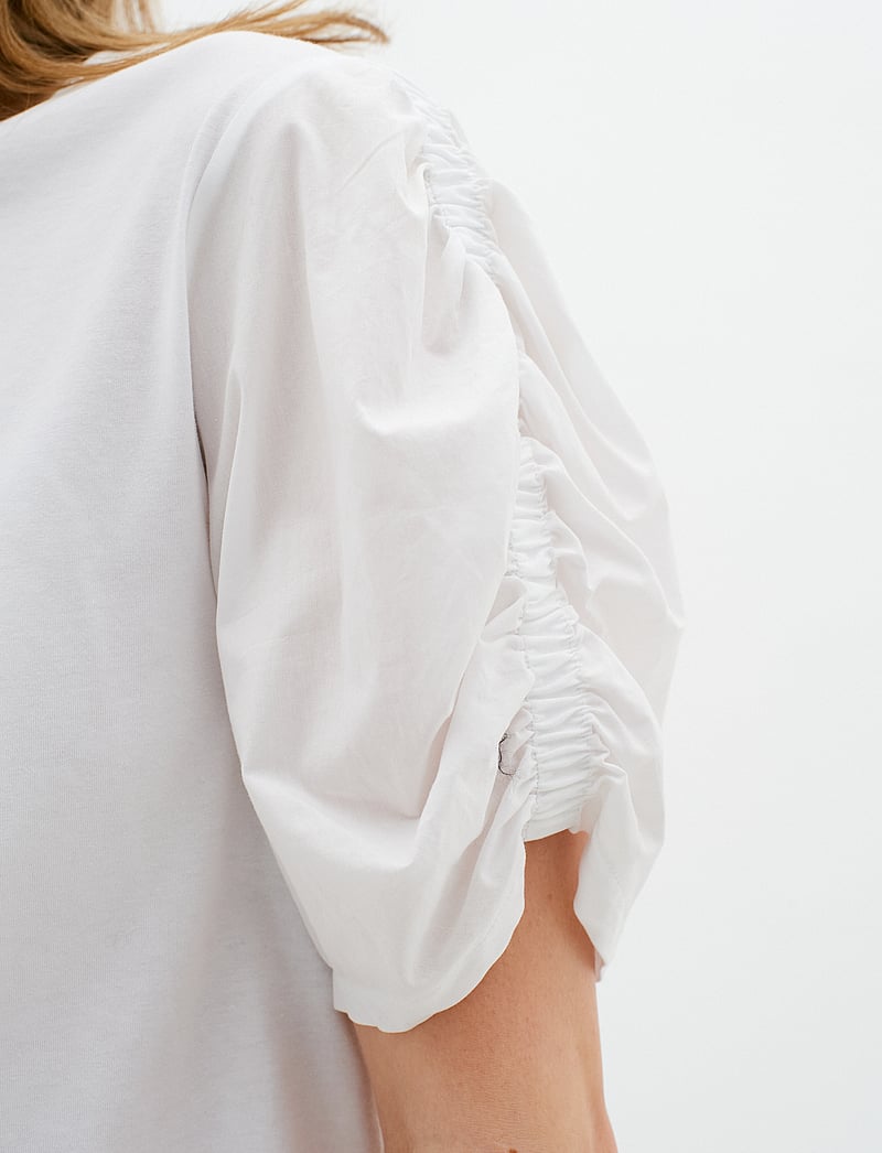 InWear - PayanaIW woven trim Tshirt - t-shirts - pure white - 5