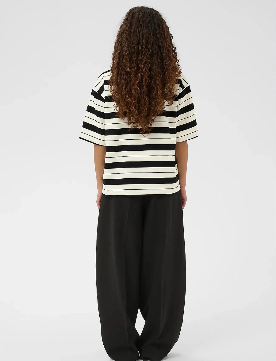 InWear - PannieIW Oversize Tshirt - t-shirts - whisper w/b large stripes - 4