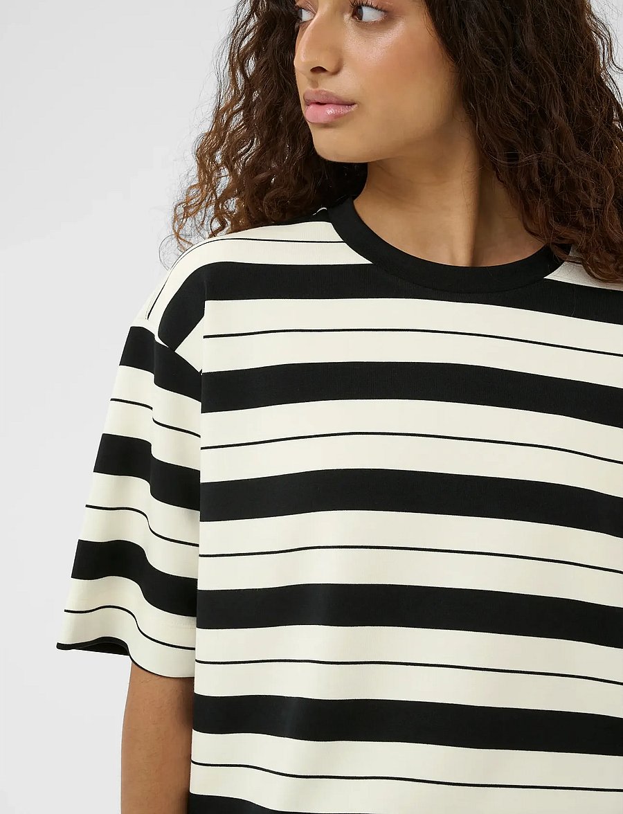 InWear - PannieIW Oversize Tshirt - t-shirts - whisper w/b large stripes - 5