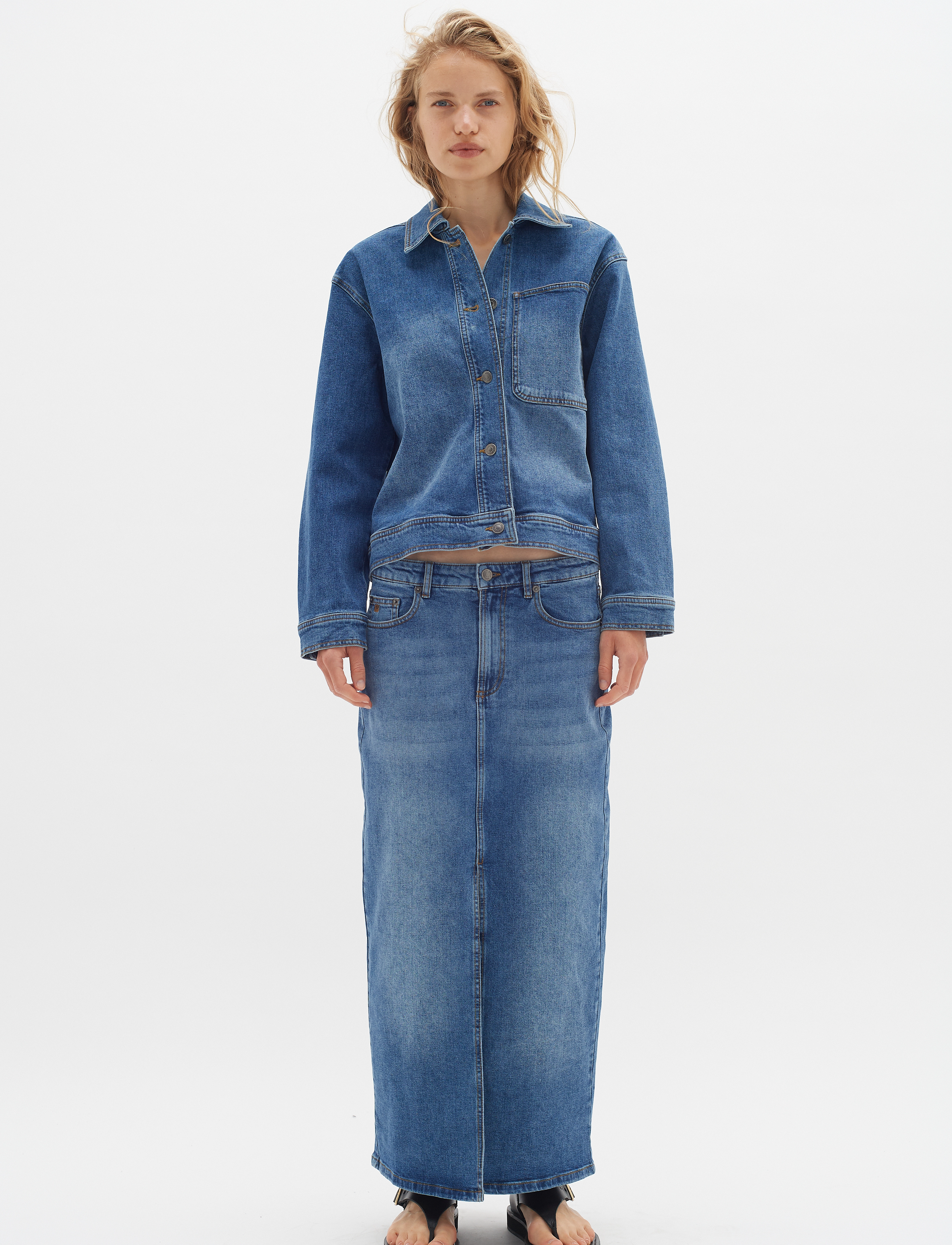 InWear - PheifferIW Long Skirt - denimnederdele - medium blue - 3