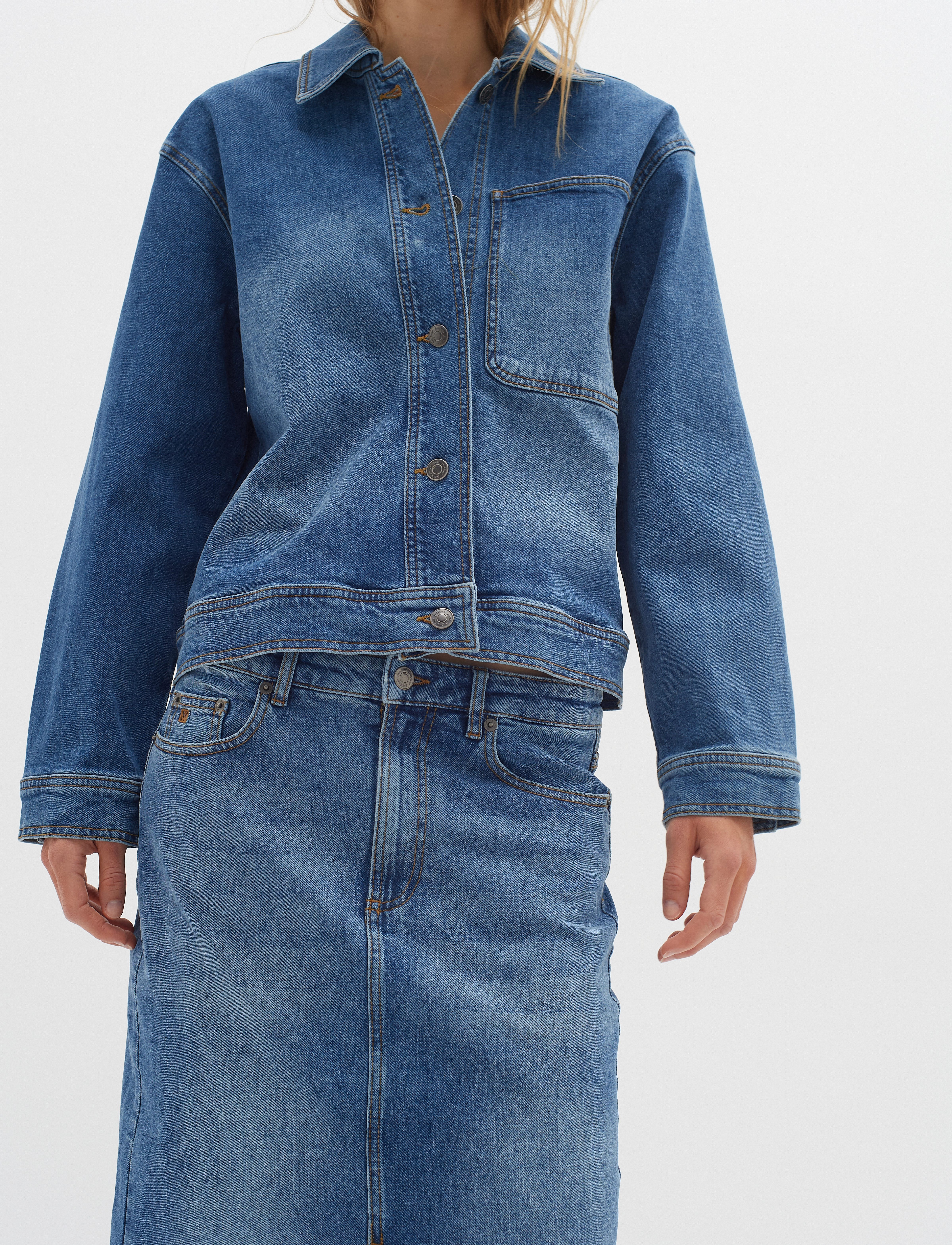 InWear - PheifferIW Long Skirt - denimnederdele - medium blue - 5