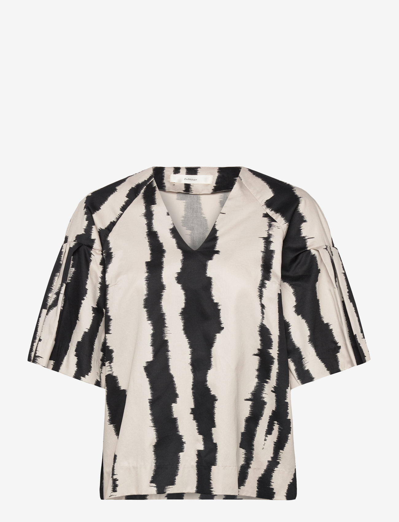 InWear - JennyIW Top - kortærmede bluser - non color scartch stripes - 1