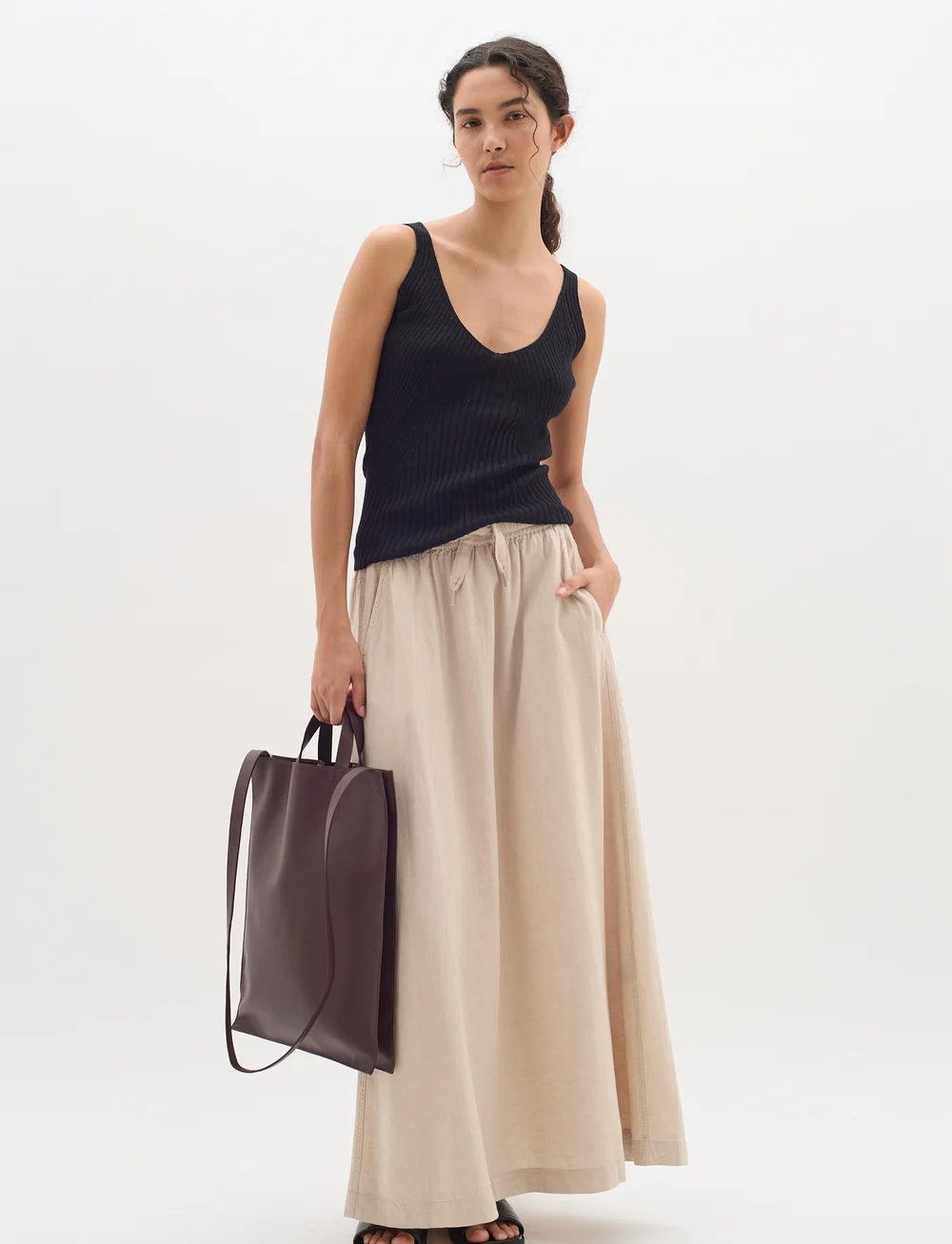 InWear - EllieIW Skirt - maxi nederdele - haze melange - 3