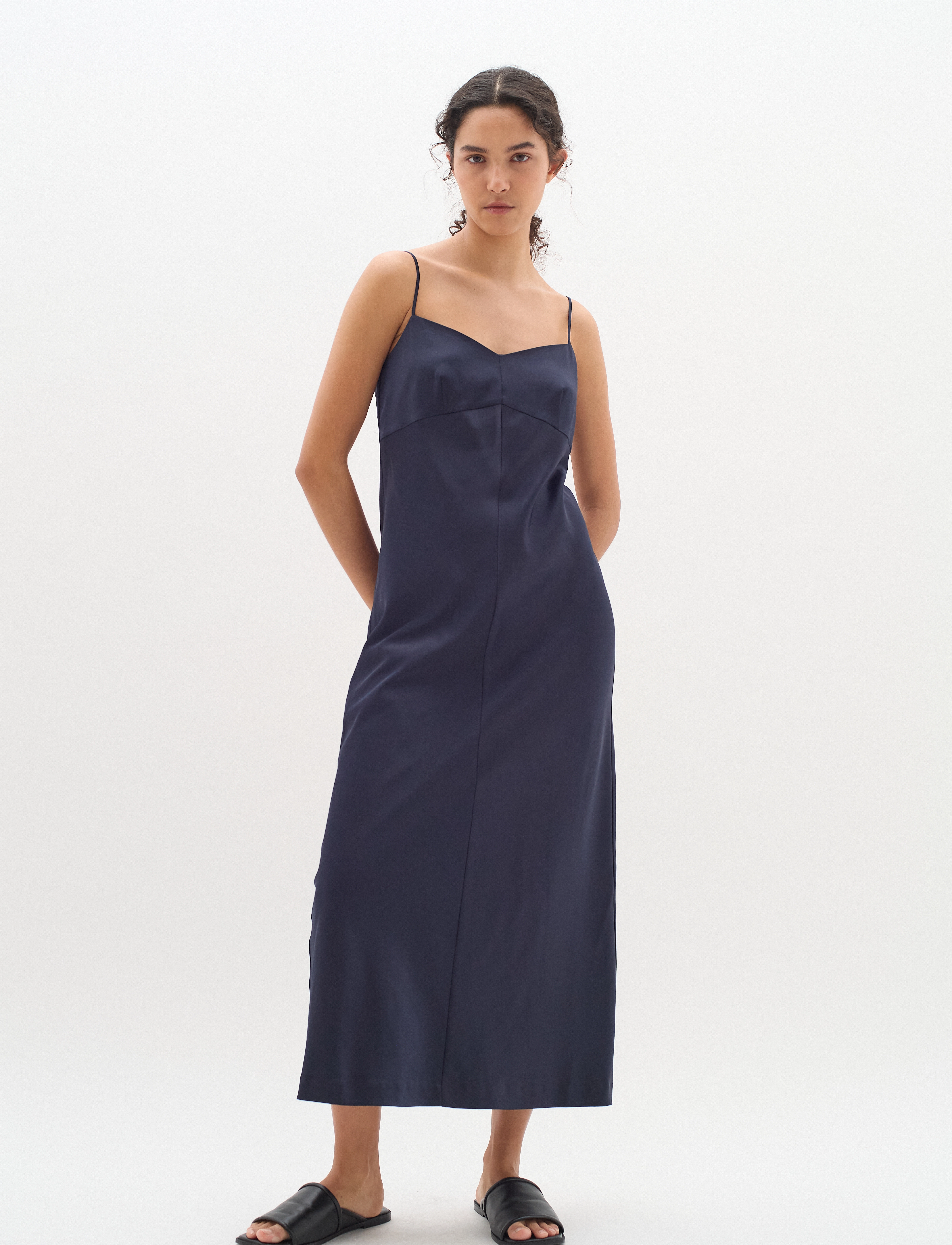 InWear - XilkyIW Strap Dress - slip kjoler - marine blue - 3