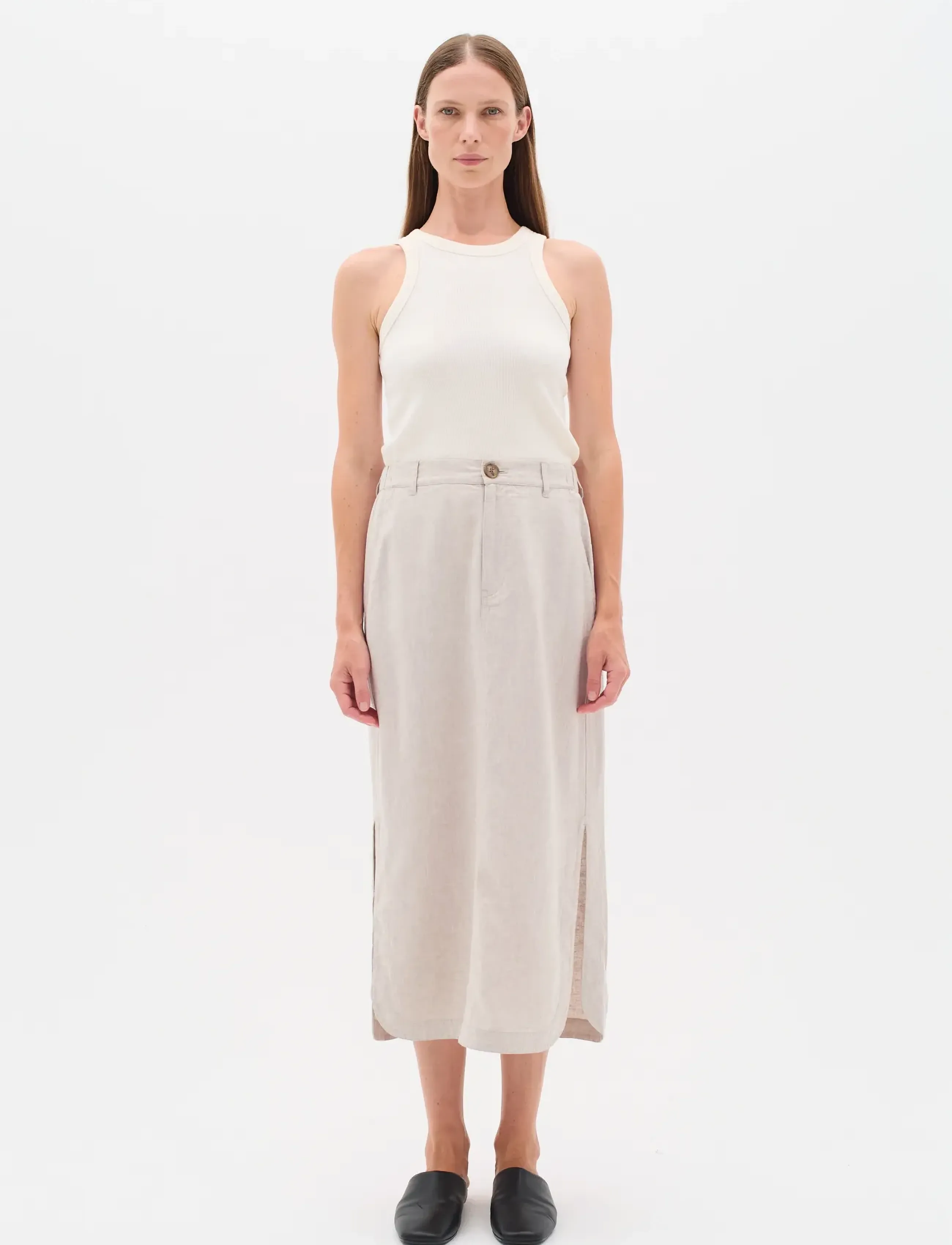 InWear - LolahIW Base Tank Top - tanktops - whisper white - 3
