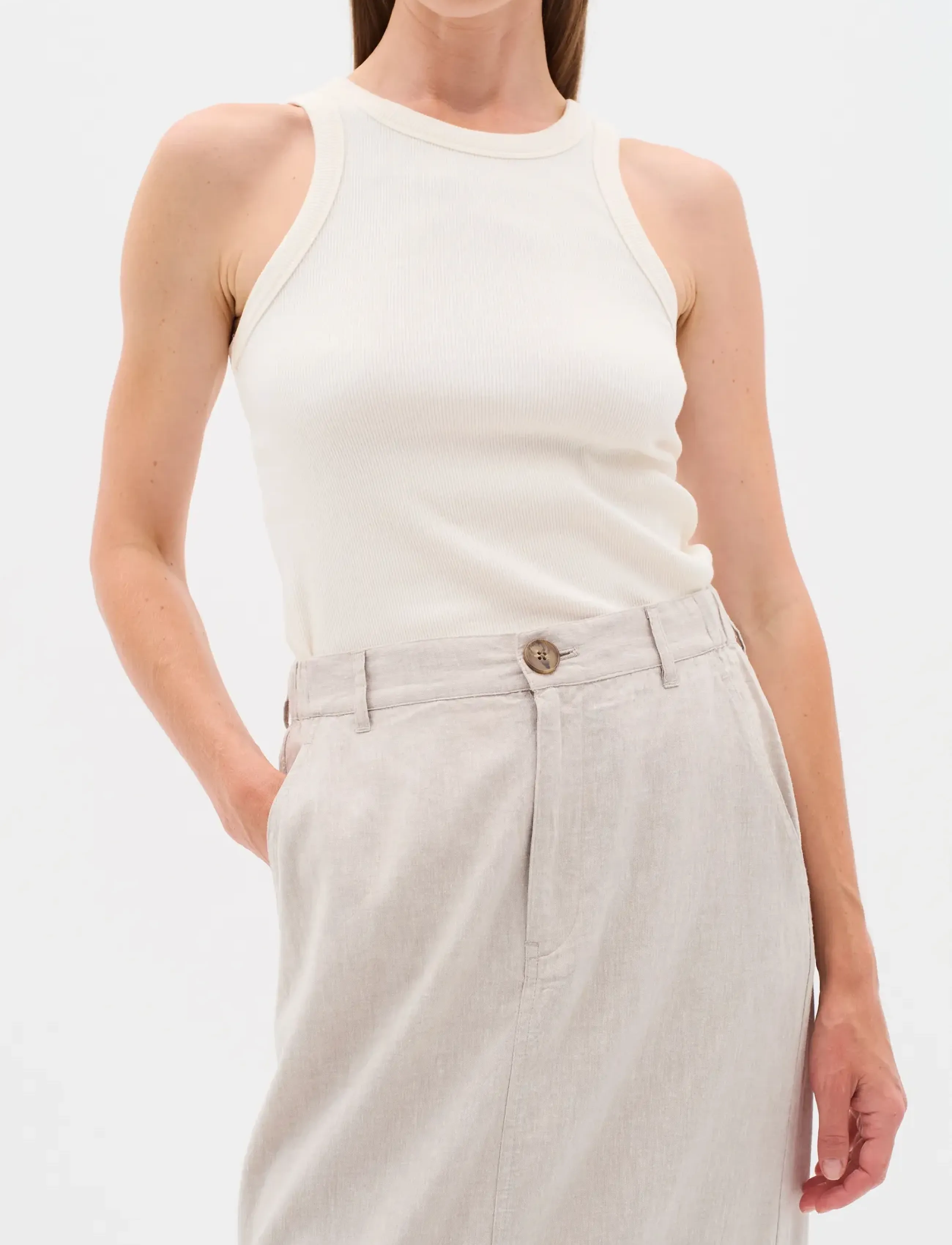 InWear Lolahiw Base Tank Top linnen dam – bild 5
