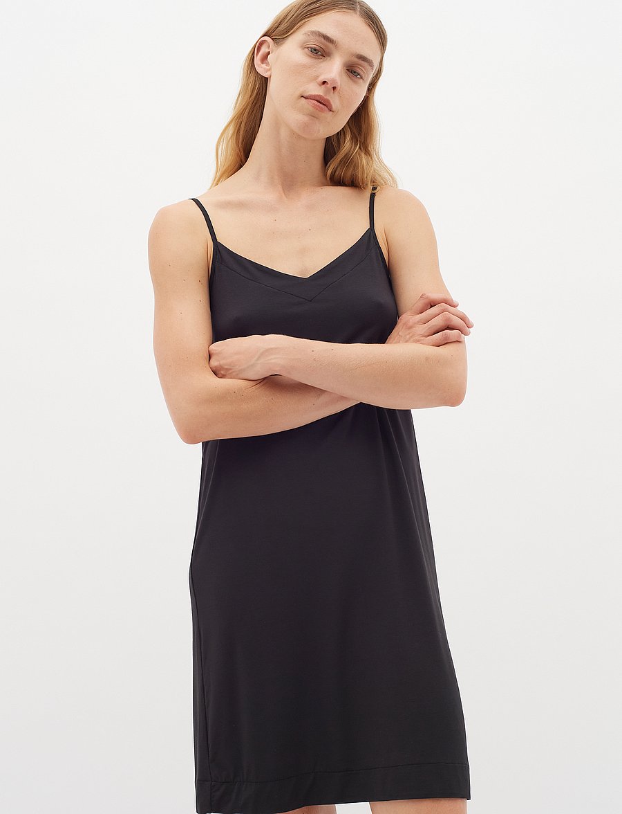 InWear - LilIW Base Slip Dress - sukienki na ramiączkach - black - 0