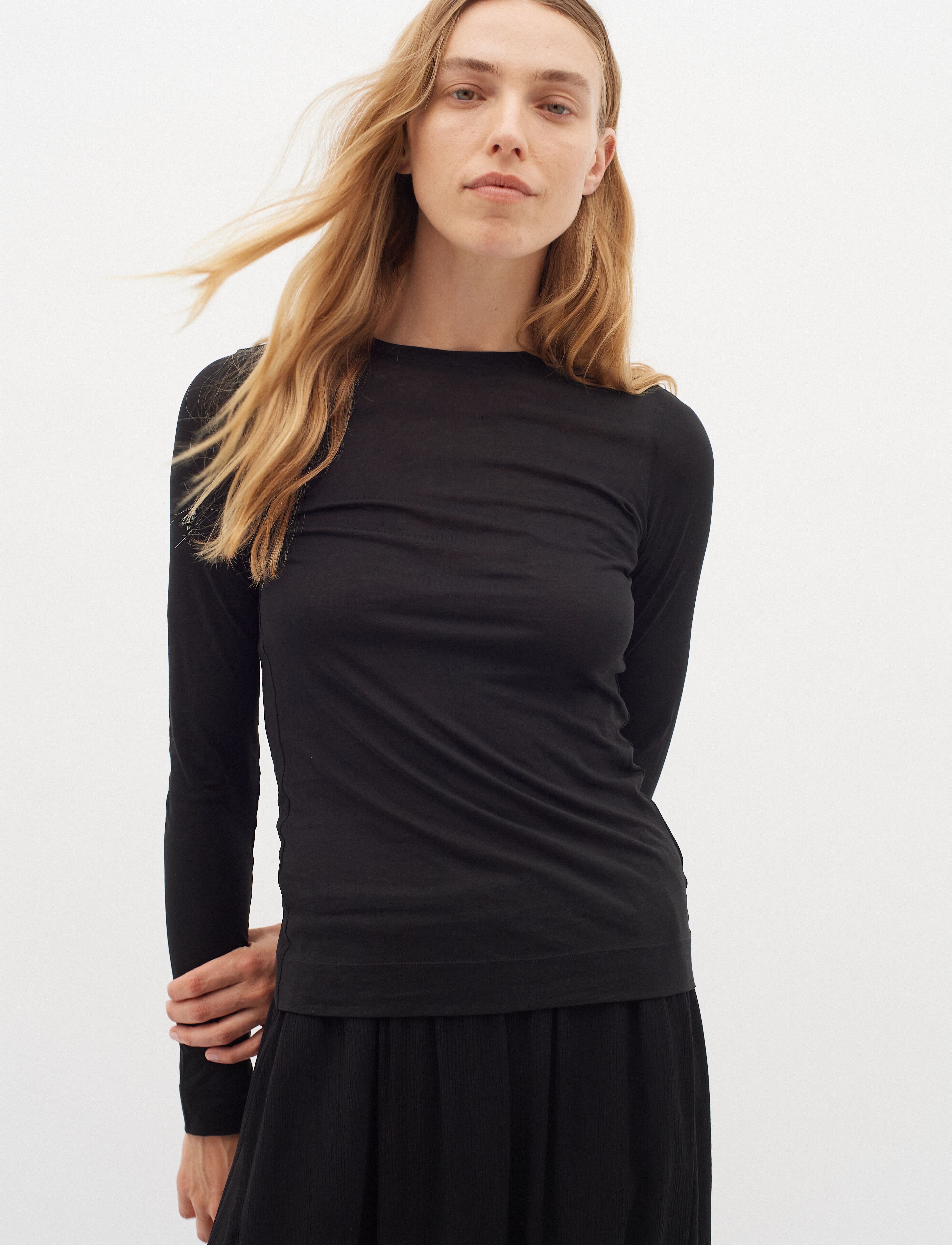 InWear Legendiw Base Ls, Kvinder, Langærmet Top, Sort, Str: L