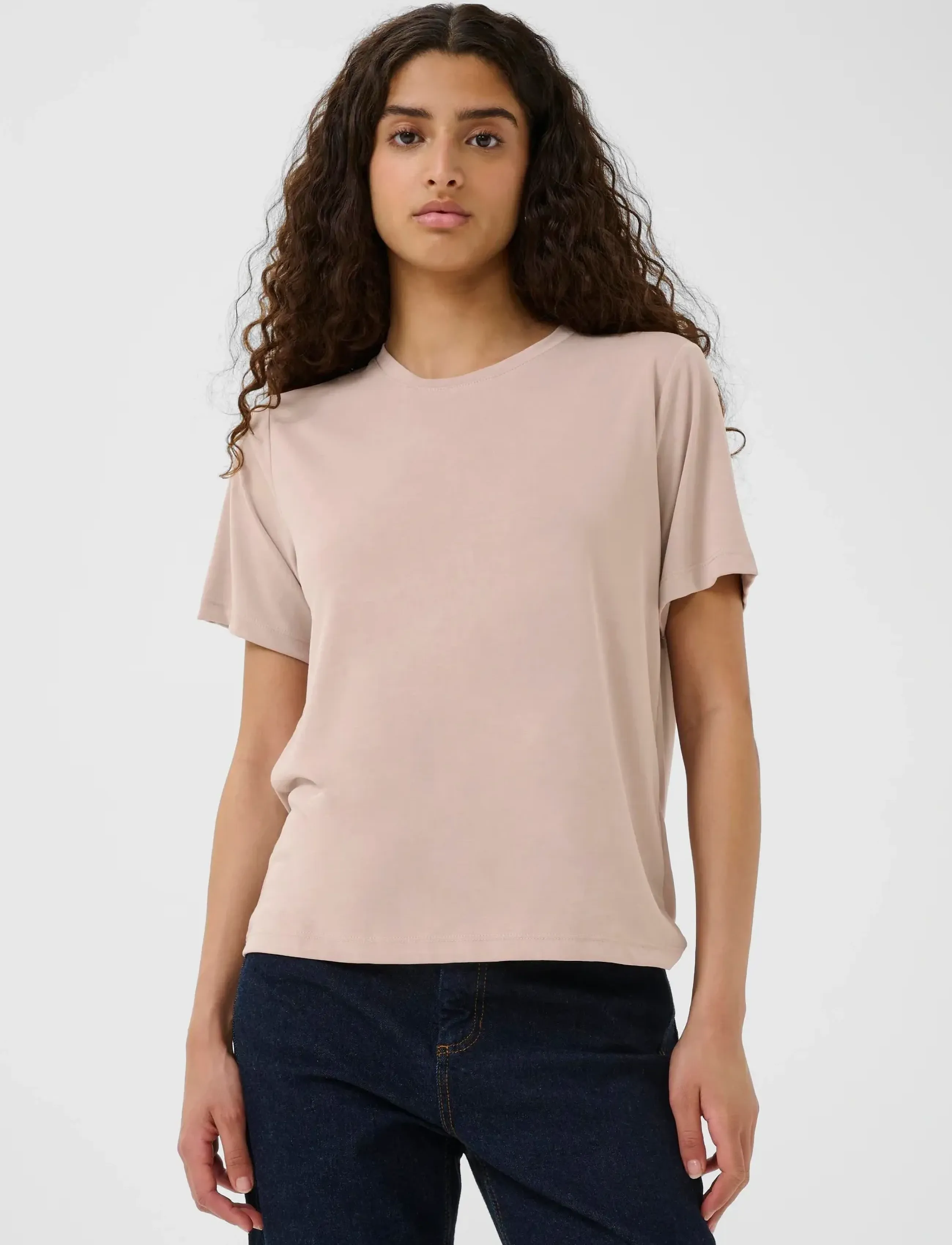 InWear Lilianaiw Base Tee, L, Pink, T-Shirts & Toppe > Kortærmede, Dame