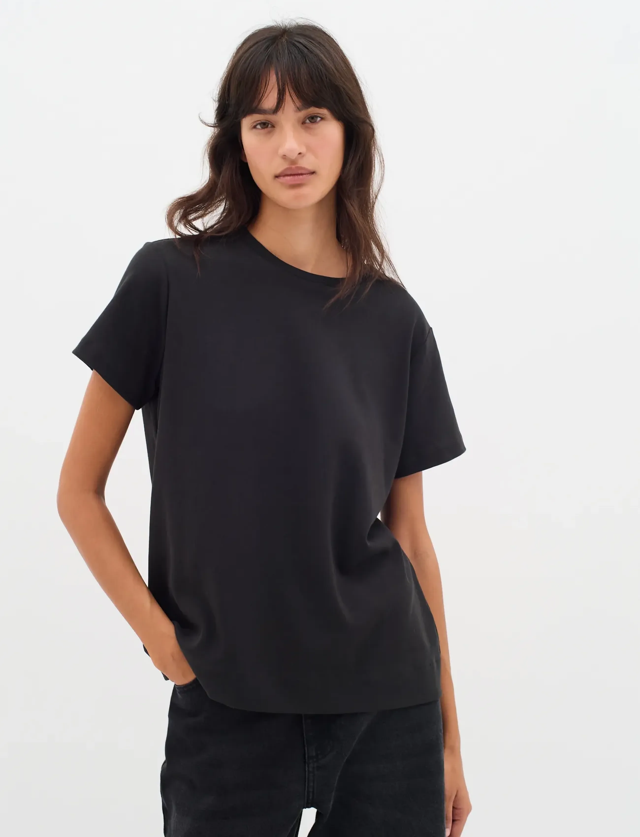 InWear LukeIW Base Tee - T-Shirts & Tops - BLACK / black