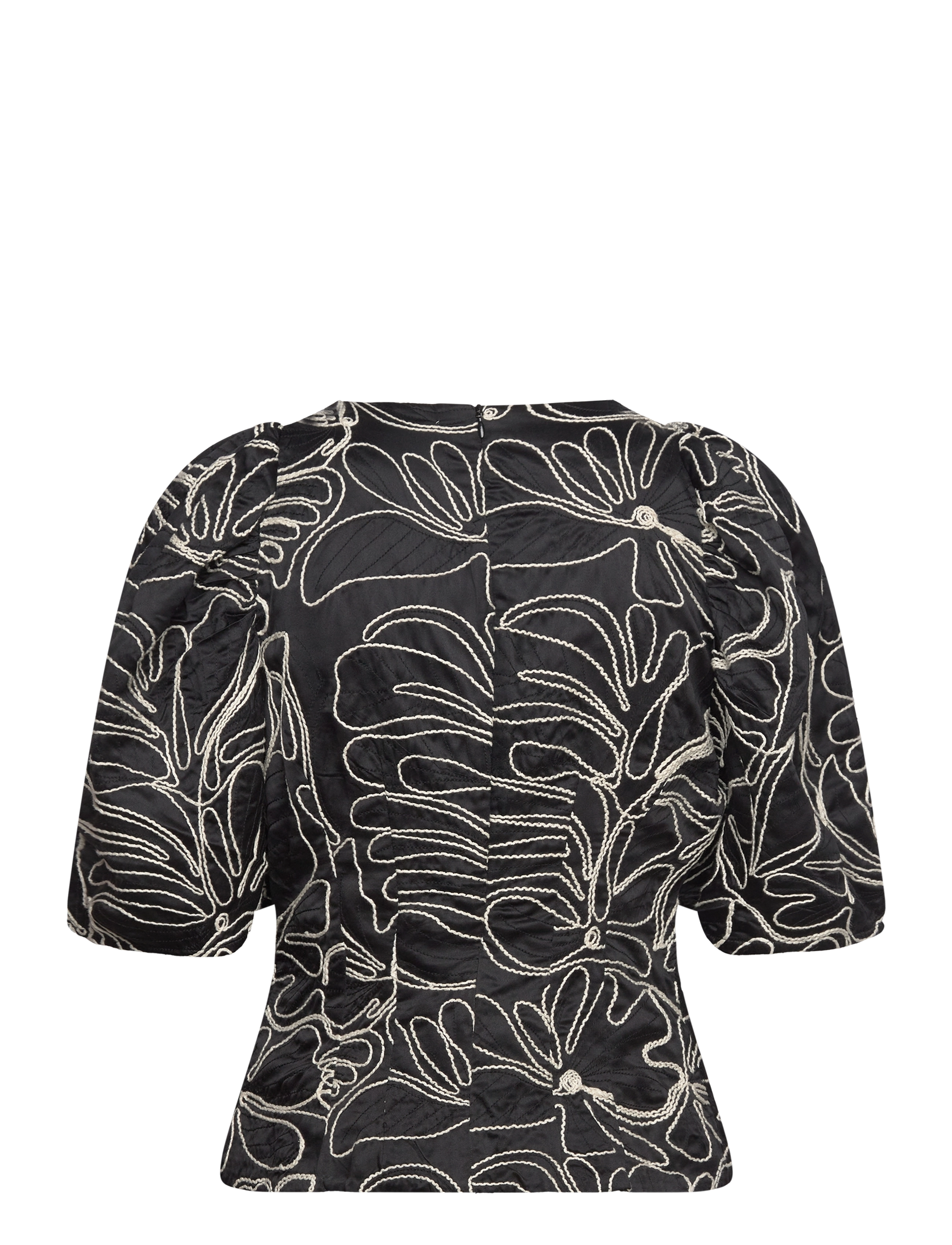 InWear - HodgeIW Blouse - kortärmade blusar - black / whisper white - 2