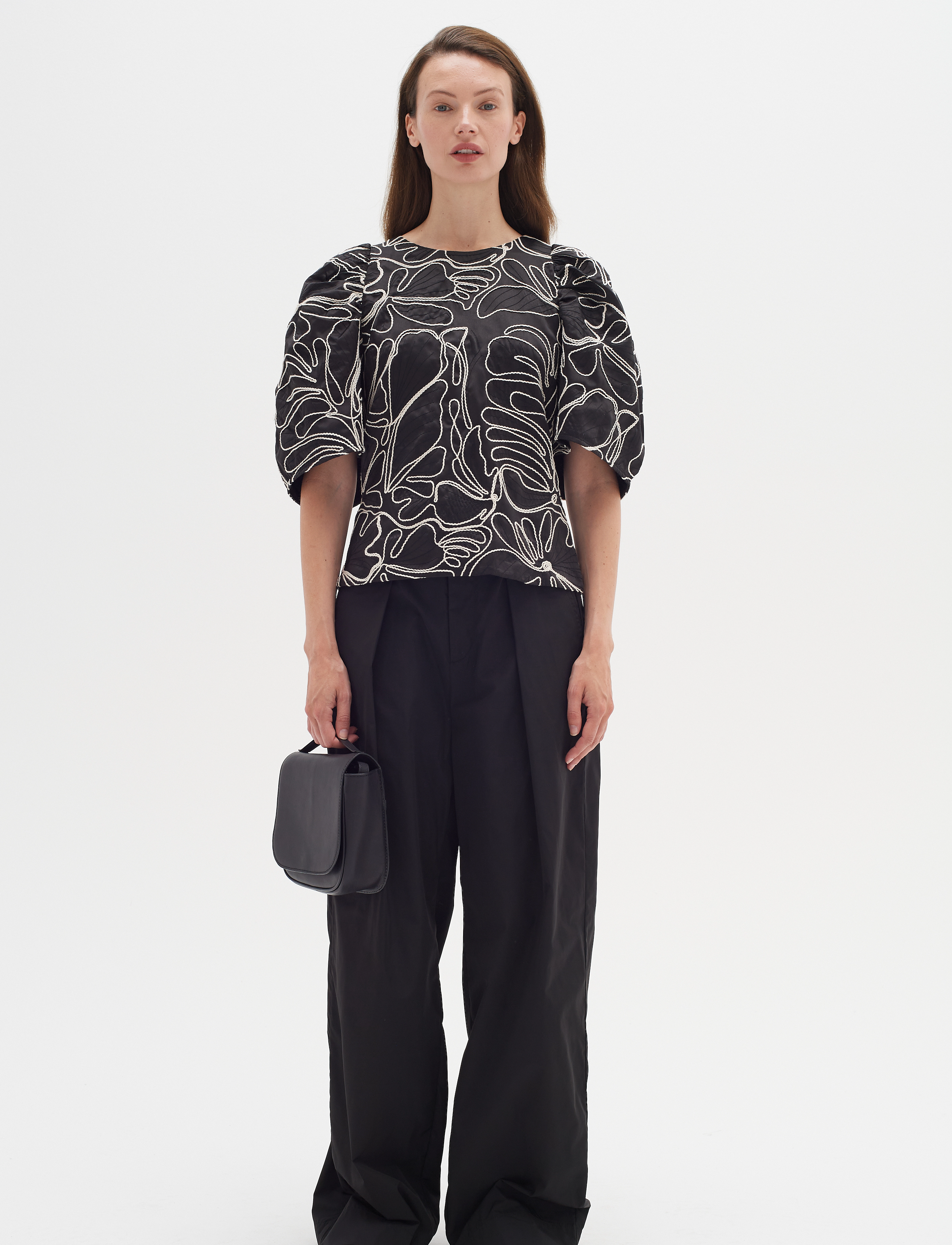 InWear - HodgeIW Blouse - kortärmade blusar - black / whisper white - 3