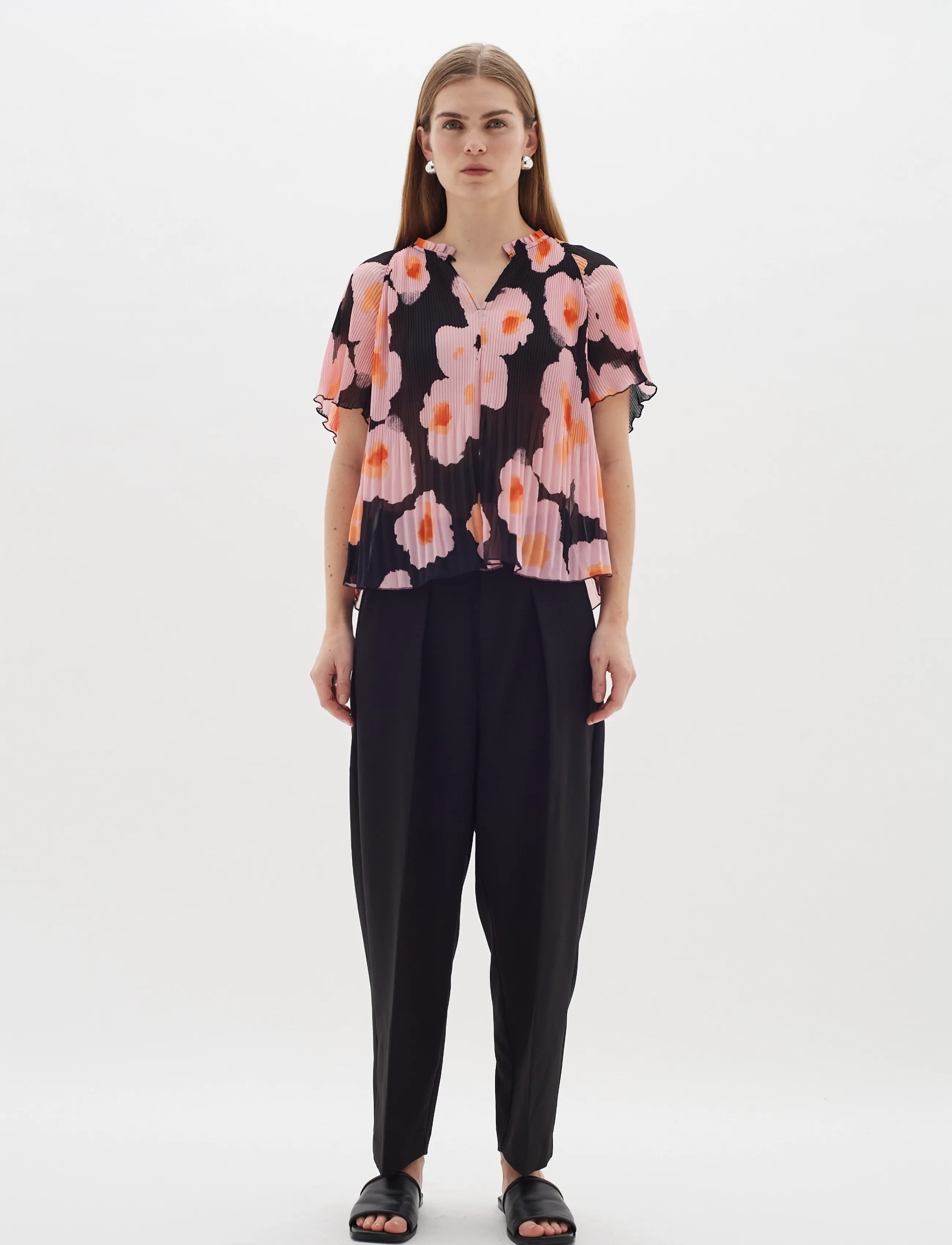 InWear - HendraIW Top - kortärmade blusar - pink poetic flower - 3
