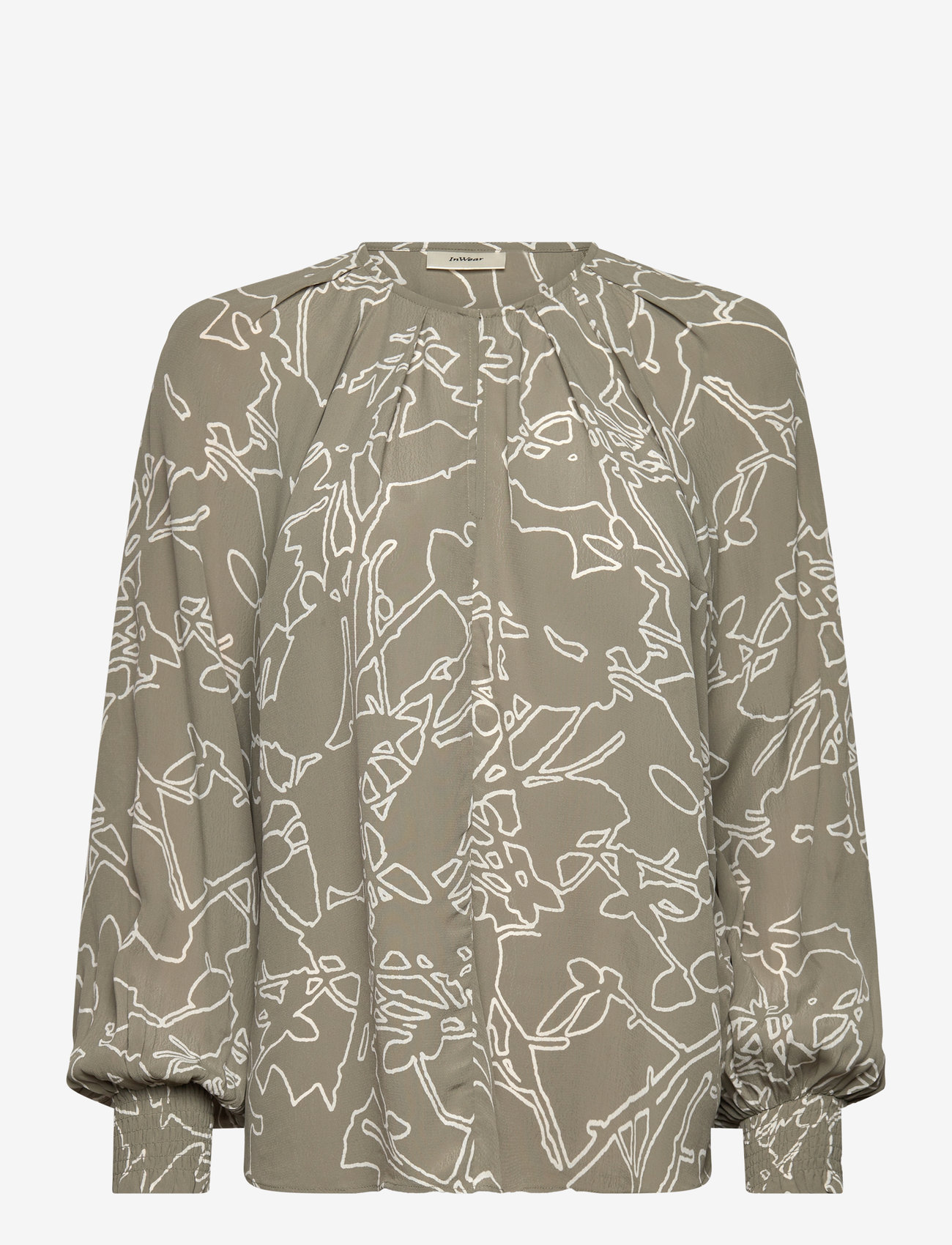 InWear - BaitiIW Blouse - long sleeved blouses - pinetree silhuette lines - 1