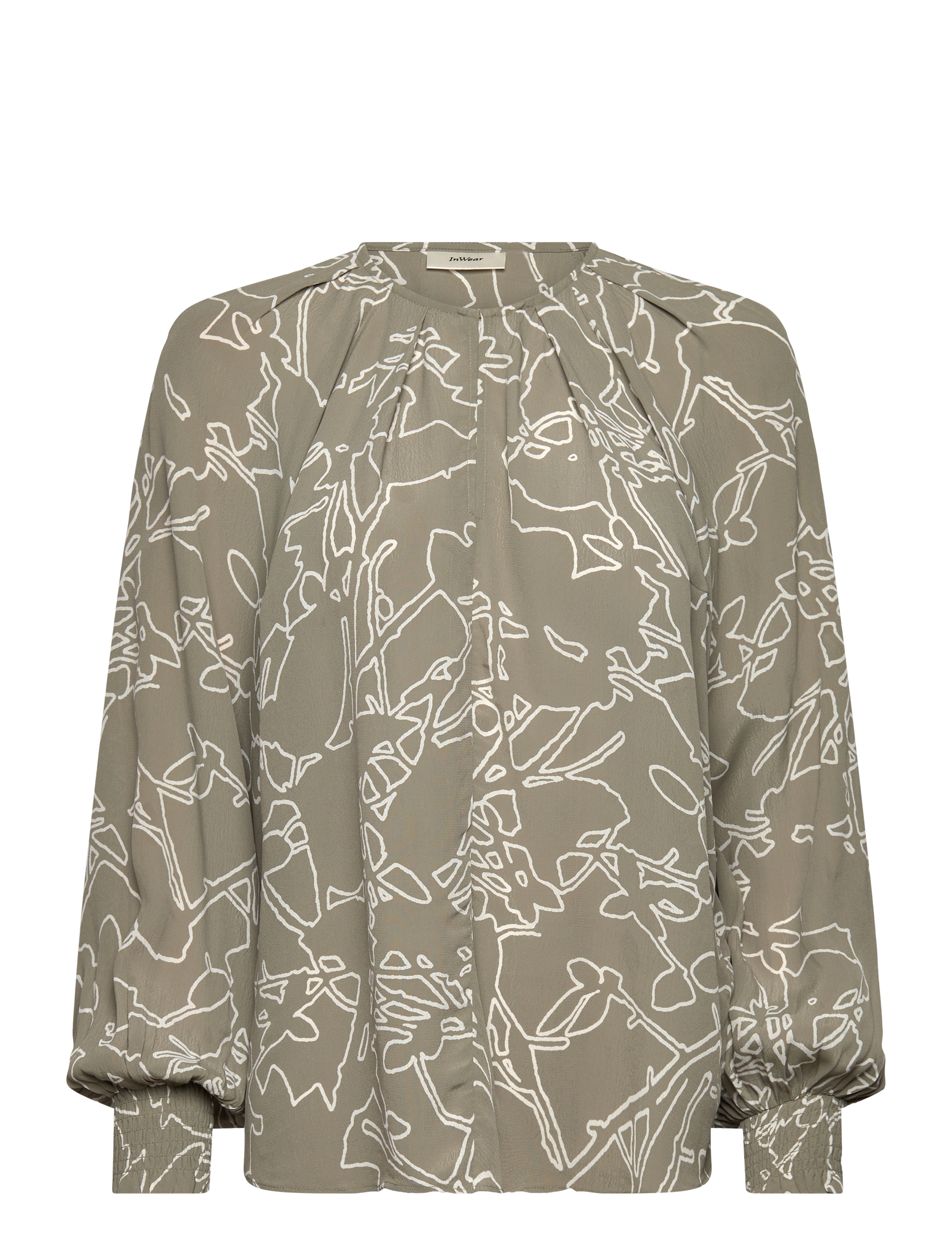 InWear BaitiIW Blouse - Blusen - PINETREE SILHUETTE LINES / brown
