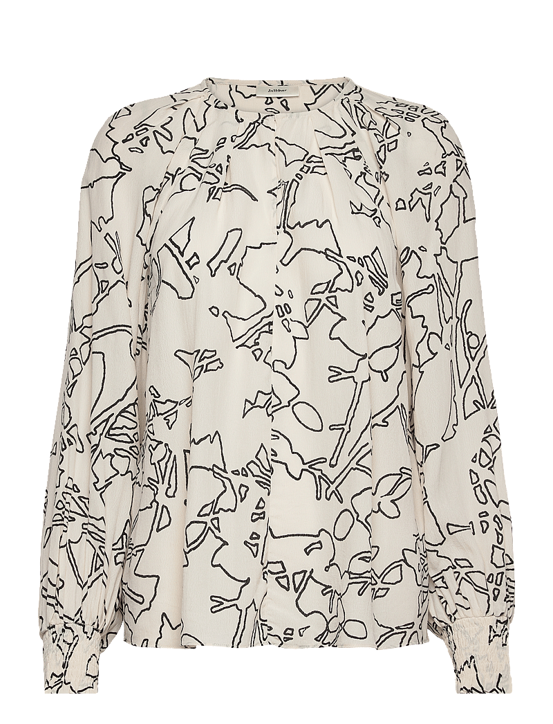 InWear - BaitiIW Blouse - pikkade varrukatega pluusid - noncolor silhuette lines - 1