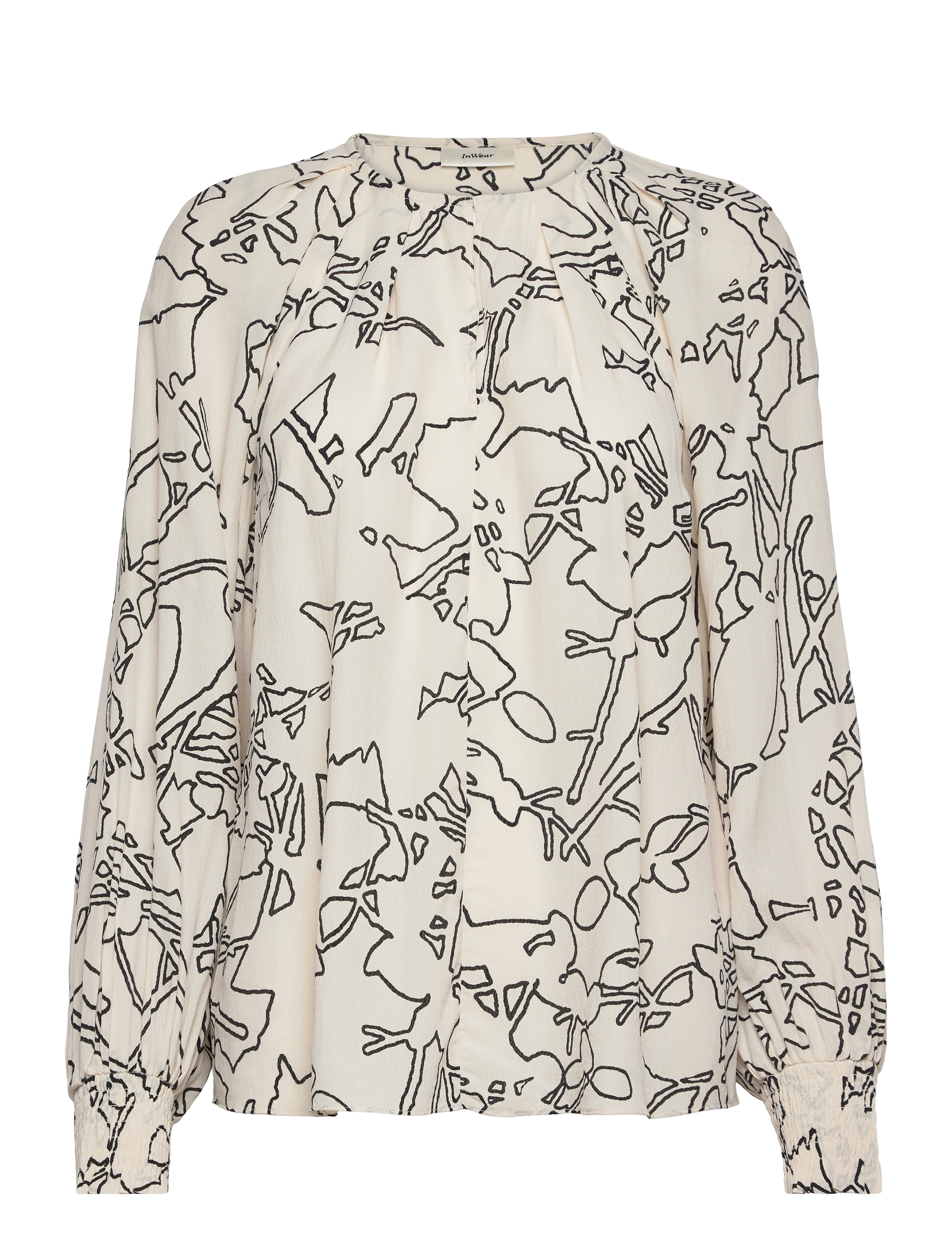 InWear BaitiIW Blouse - Tøj - NONCOLOR SILHUETTE LINES / cream