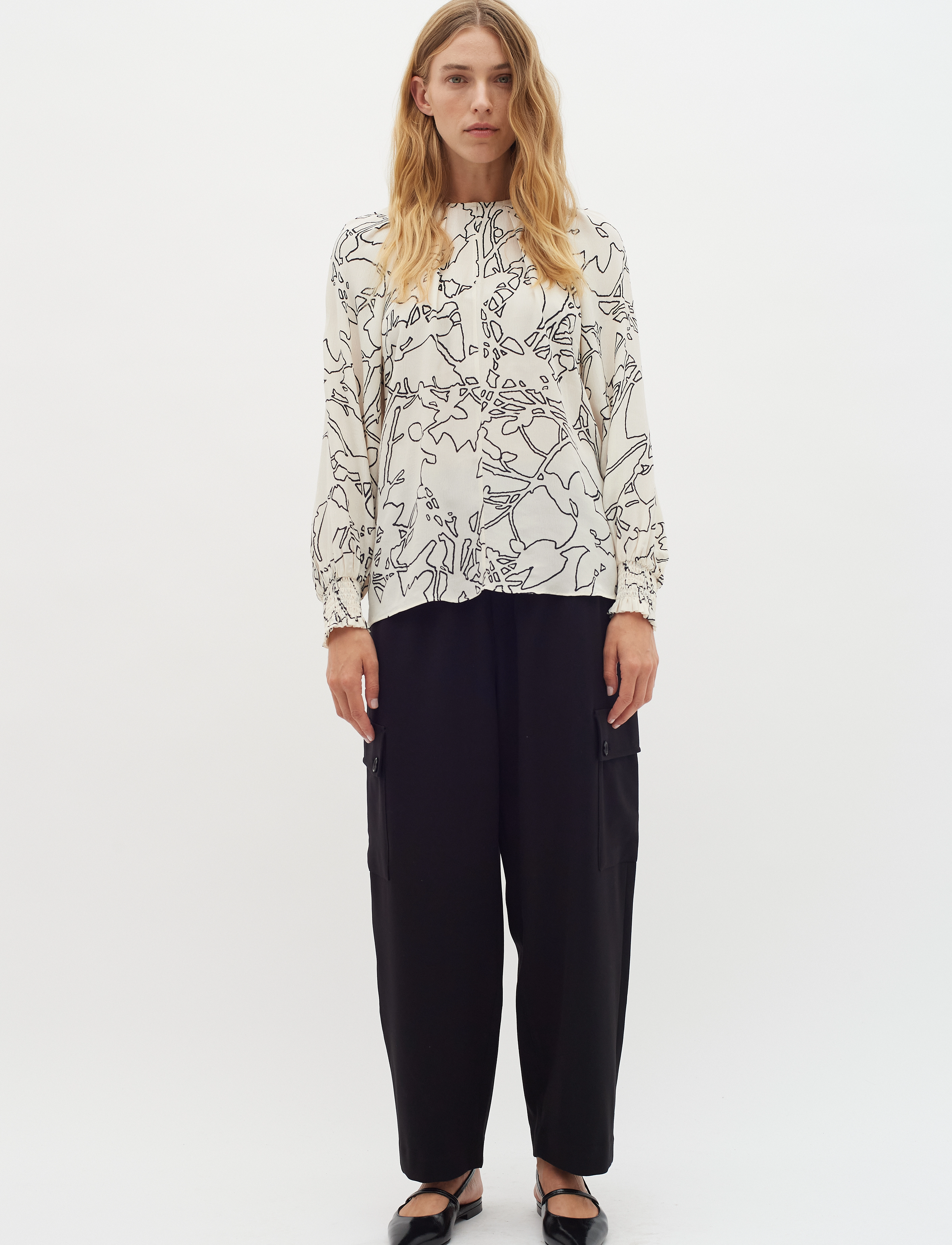 InWear - BaitiIW Blouse - langærmede bluser - noncolor silhuette lines - 3
