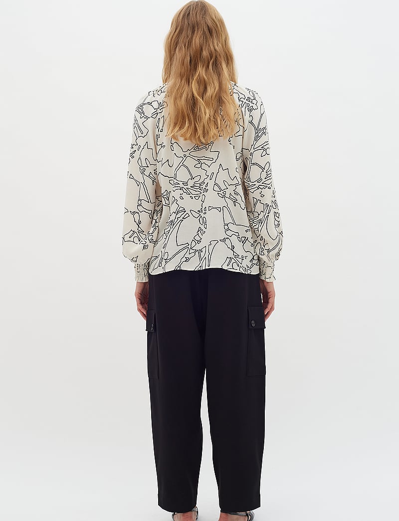 InWear - BaitiIW Blouse - pikkade varrukatega pluusid - noncolor silhuette lines - 4